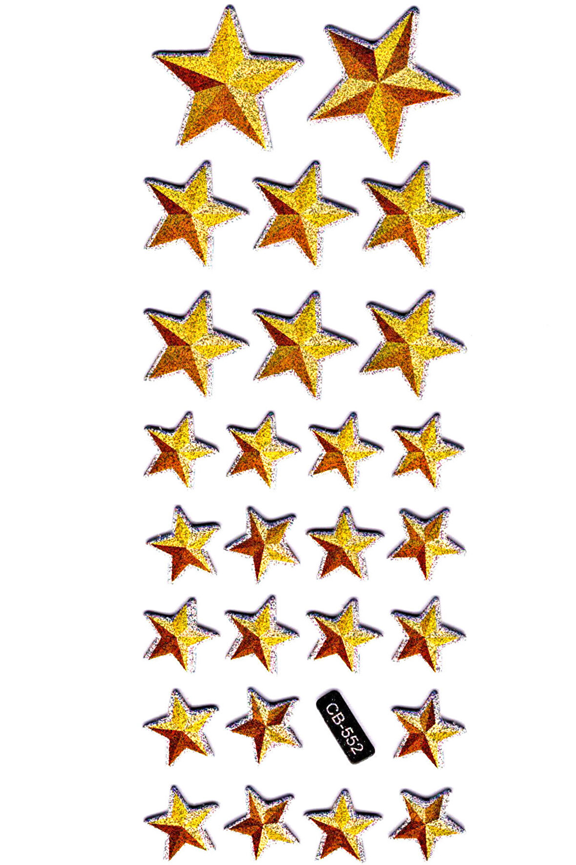 Sticker Kabartmalı Sticker Defter, Planlayıcı Etiket - (cb-552) 16x7 cm- Parlak Yıldızlar