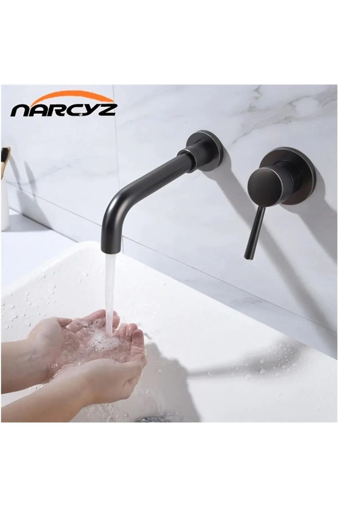 Banyo Lavabo Bataryası Ankastre Siyah Set Yeni 5 Yıl Garantili Sıva Altı Dahil