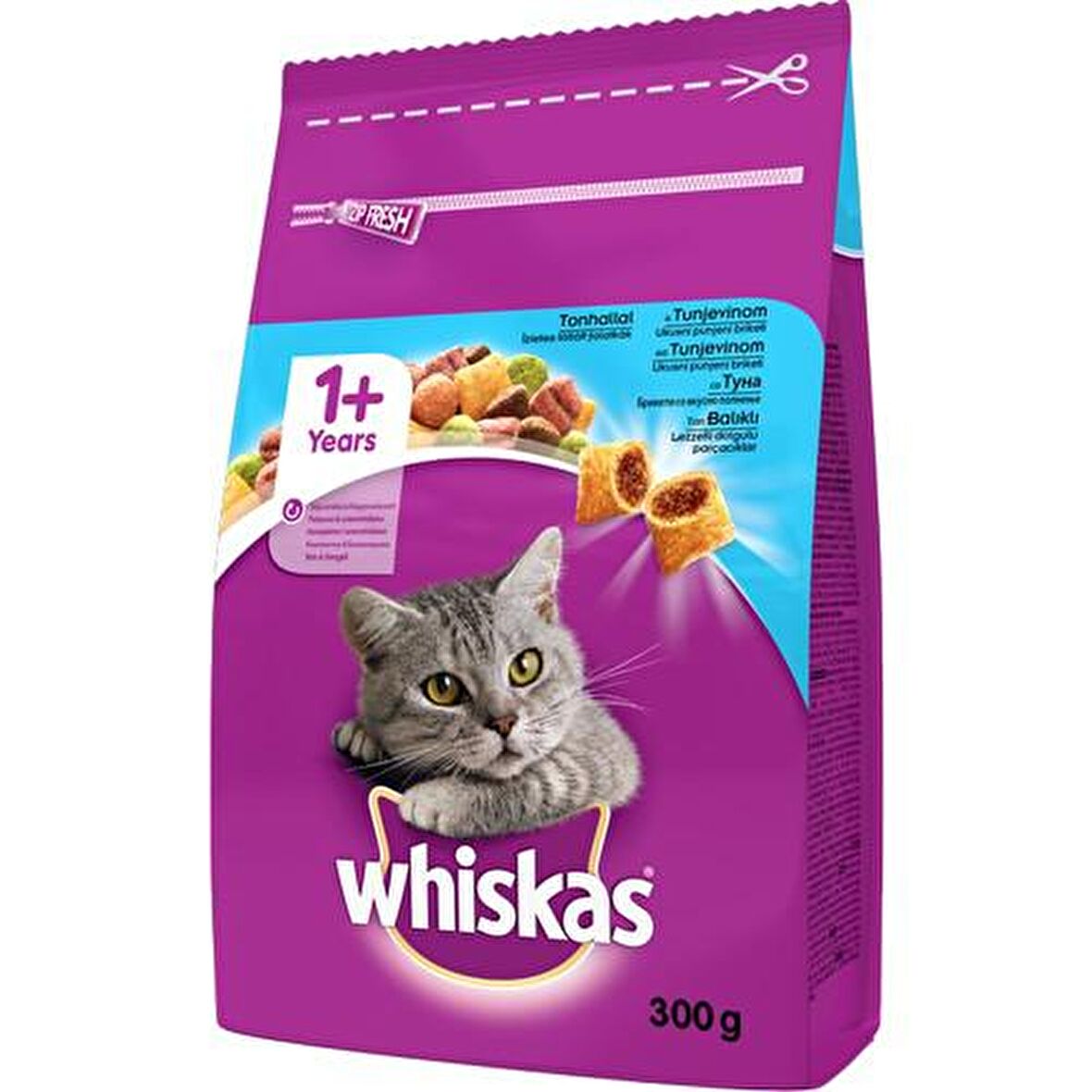 Whiskas Ton Balıklı ve Sebzeli Kuru Kedi Maması 300 Gr x 7 Adet