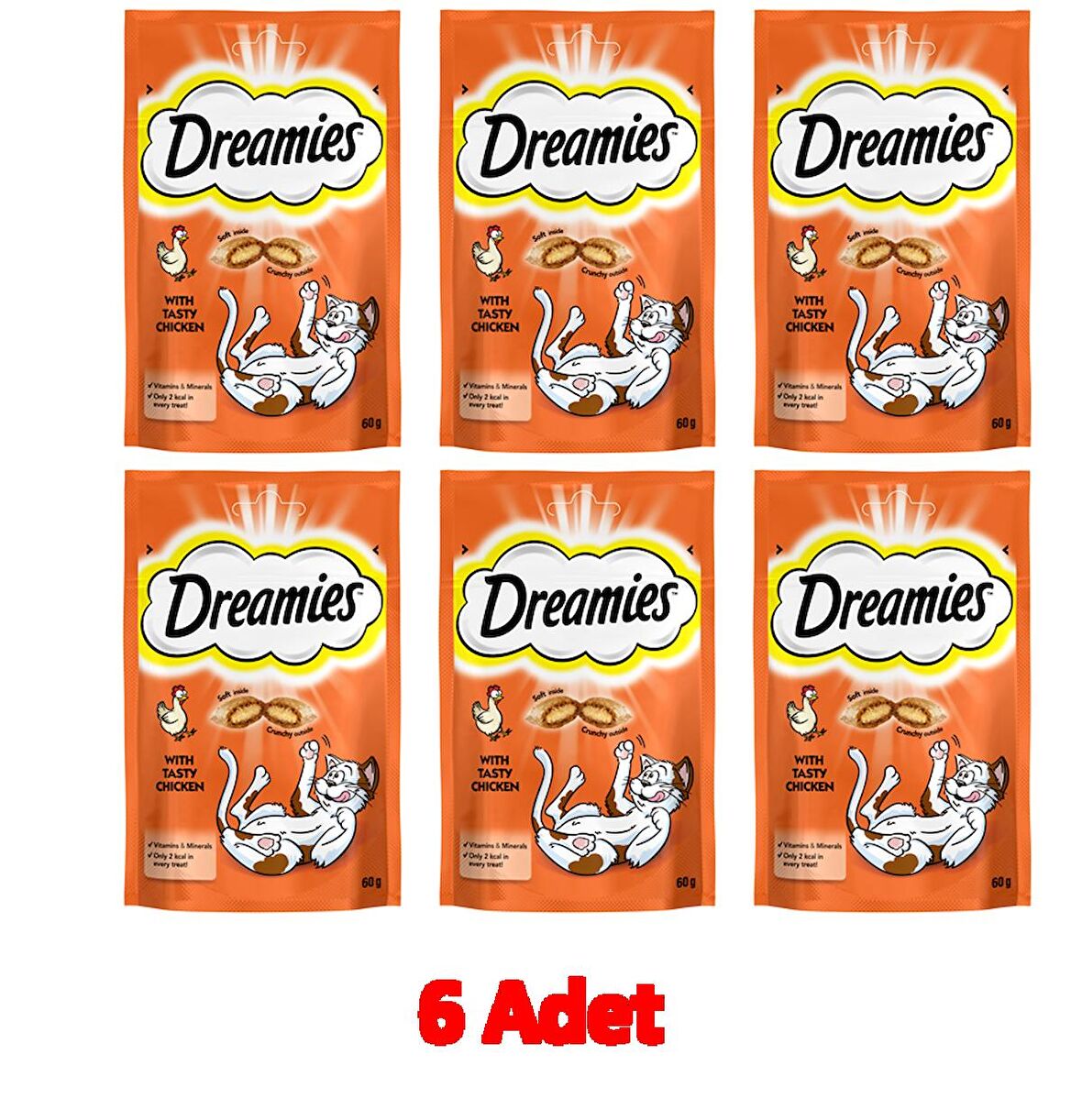 Dreamies Tavuklu Kedi Ödül Maması 6X60gr