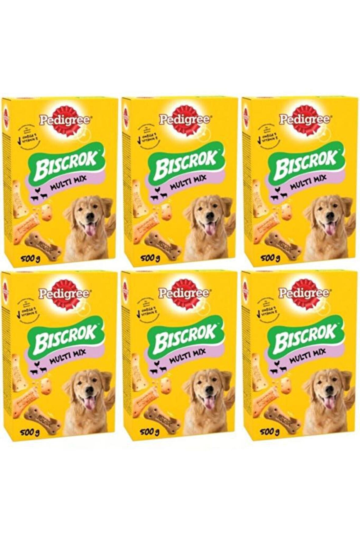 Pedigree Biscrok Karışık Yetişkin Bisküvi 6x500 gr 