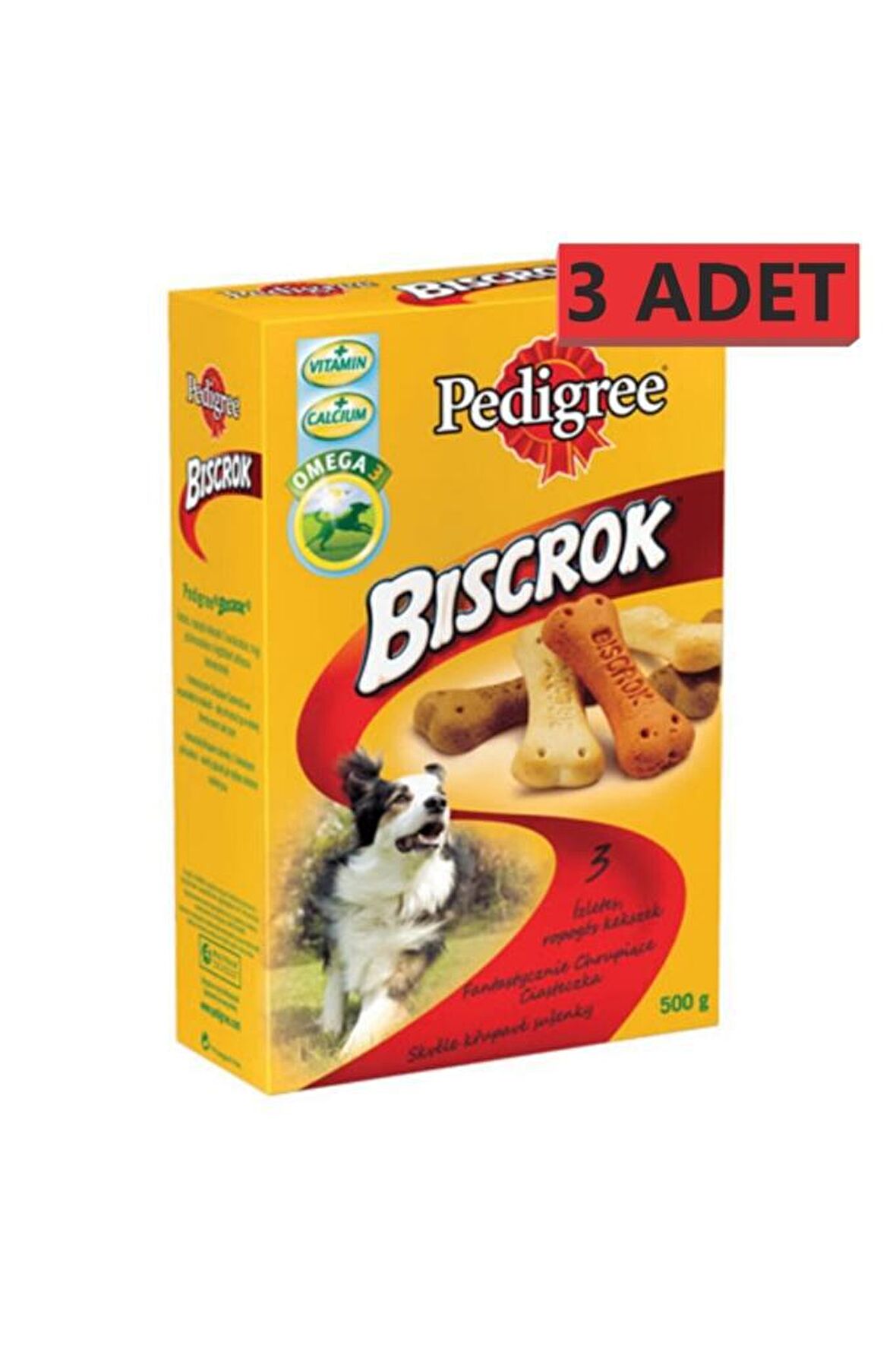 Pedigree Biscrok Karışık Yetişkin Bisküvi 3x500 gr 