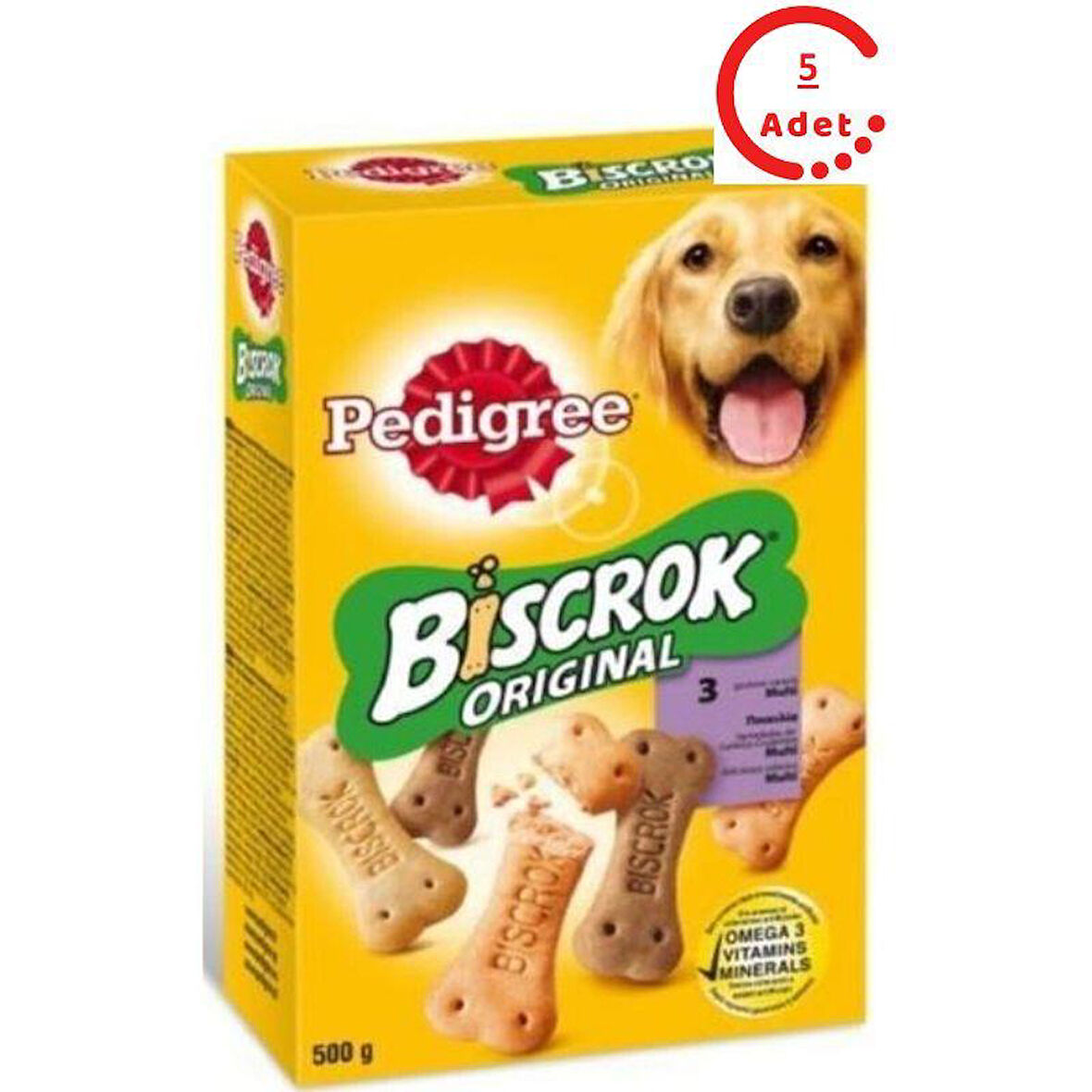 Pedigree Biscrok Köpek Ödül Bisküvisi 500 Gr x 5 Adet