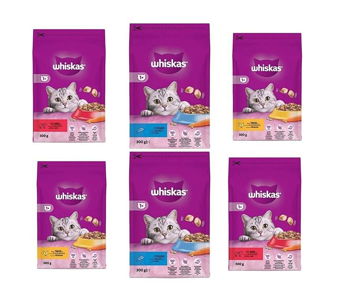 Whiskas 300 Gr Karışık Kedi Maması 6lı Set
