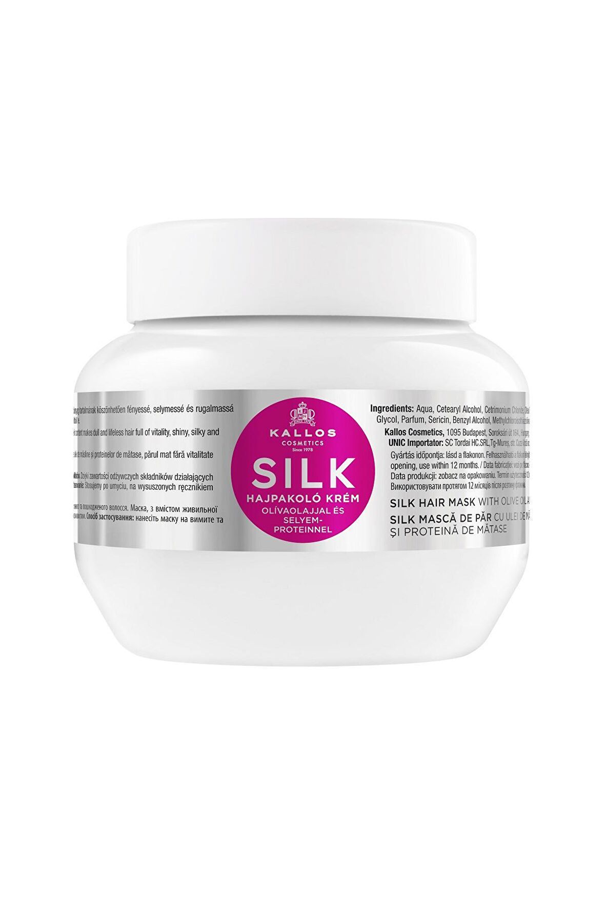 SILK HAIR MASK Kuru Mat ve Cansız Saçlar için Zeytinyağlı ve ipek Proteinli Saç Bakım Maskesi 275ml