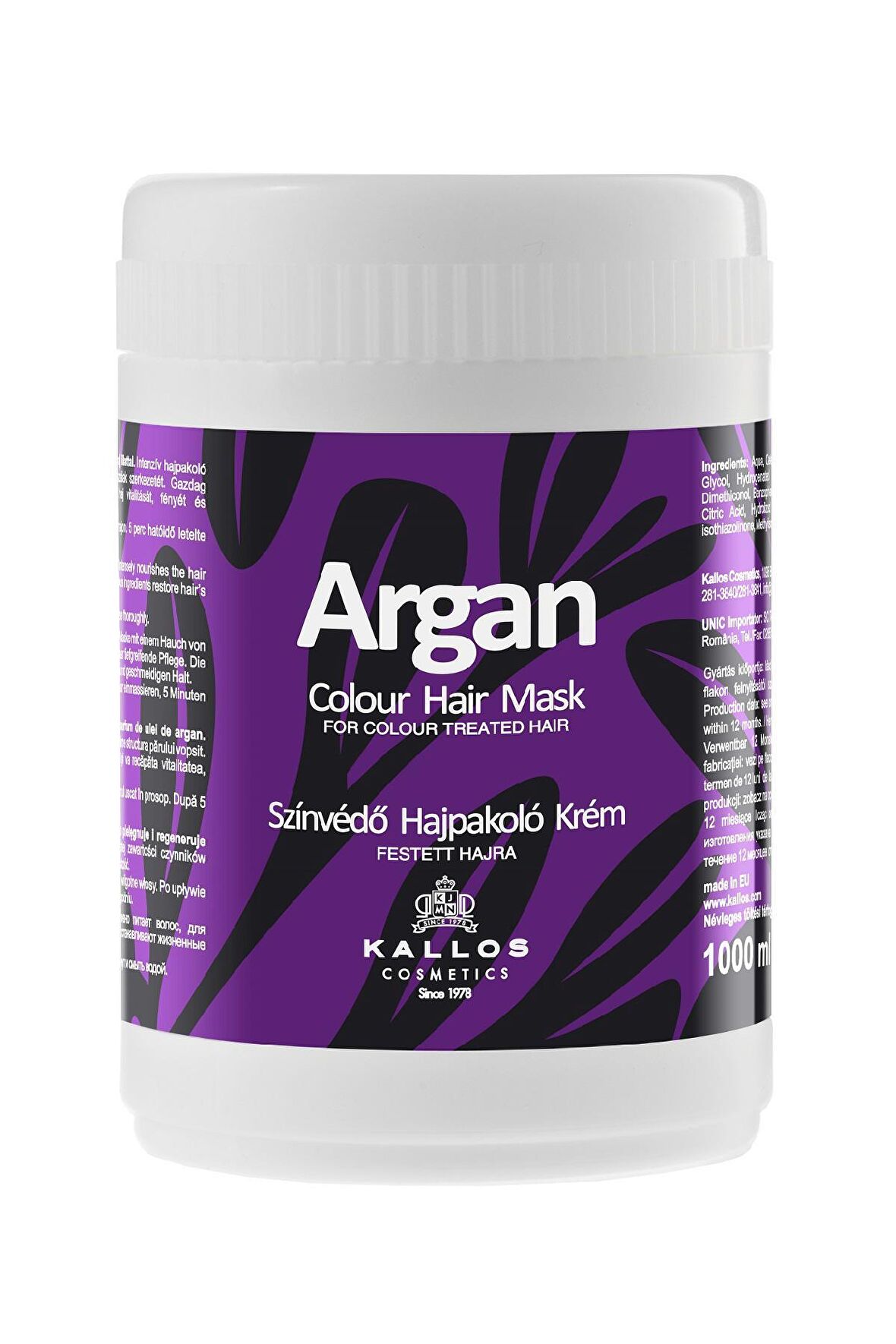 ARGAN Boyalı Saçlar İçin Argan yağlı Saç Bakım Maskesi 1000ml