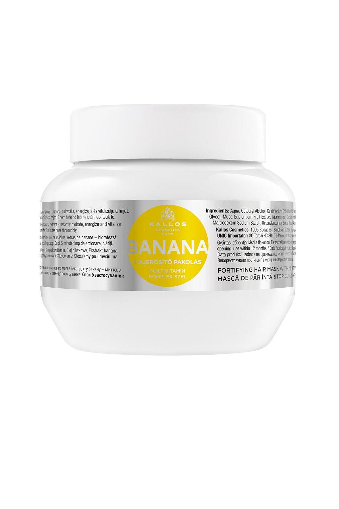 BANANA Muz Ekstraktı ve Multivitamin içeren Güçlendirici Saç Bakım Maskesi 275ml