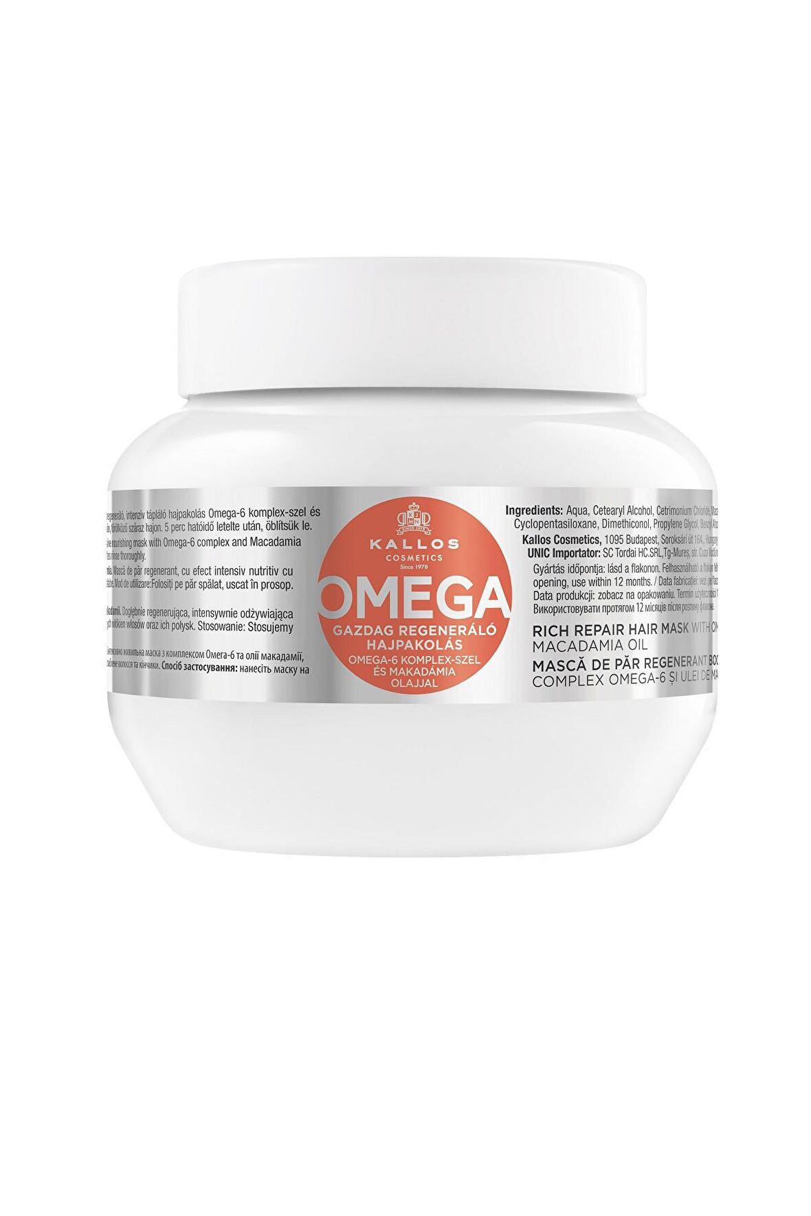 OMEGA-6 Kompleksi ve Macadamia Yaği içeren Saç Onarım Maskesi 275ml