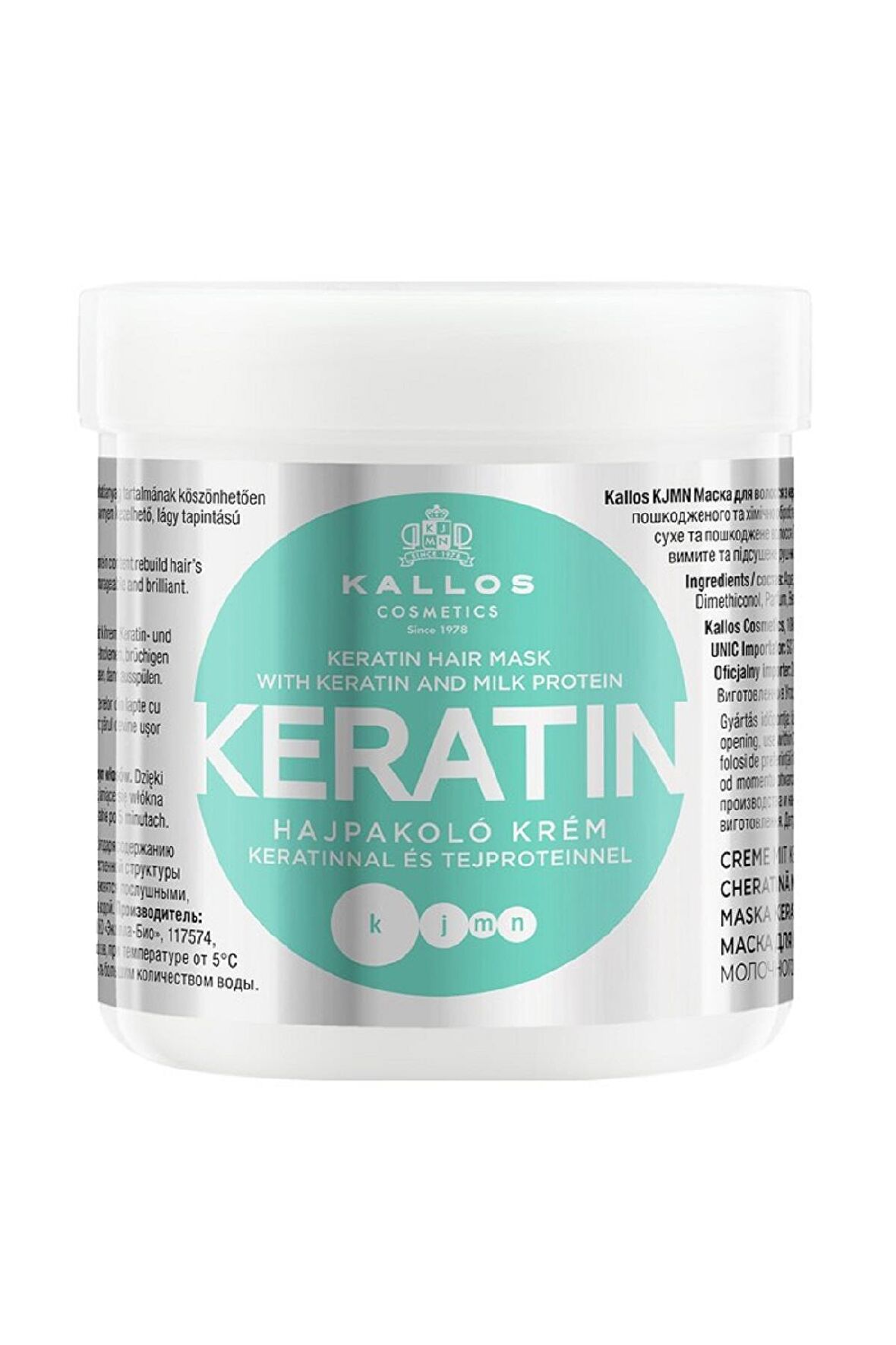 Keratinli ve Süt Proteinli Keratin 500ml Saç Maskesi Kuru, Hasarlı, Kimyasal İşlem Görmüş Saçlar