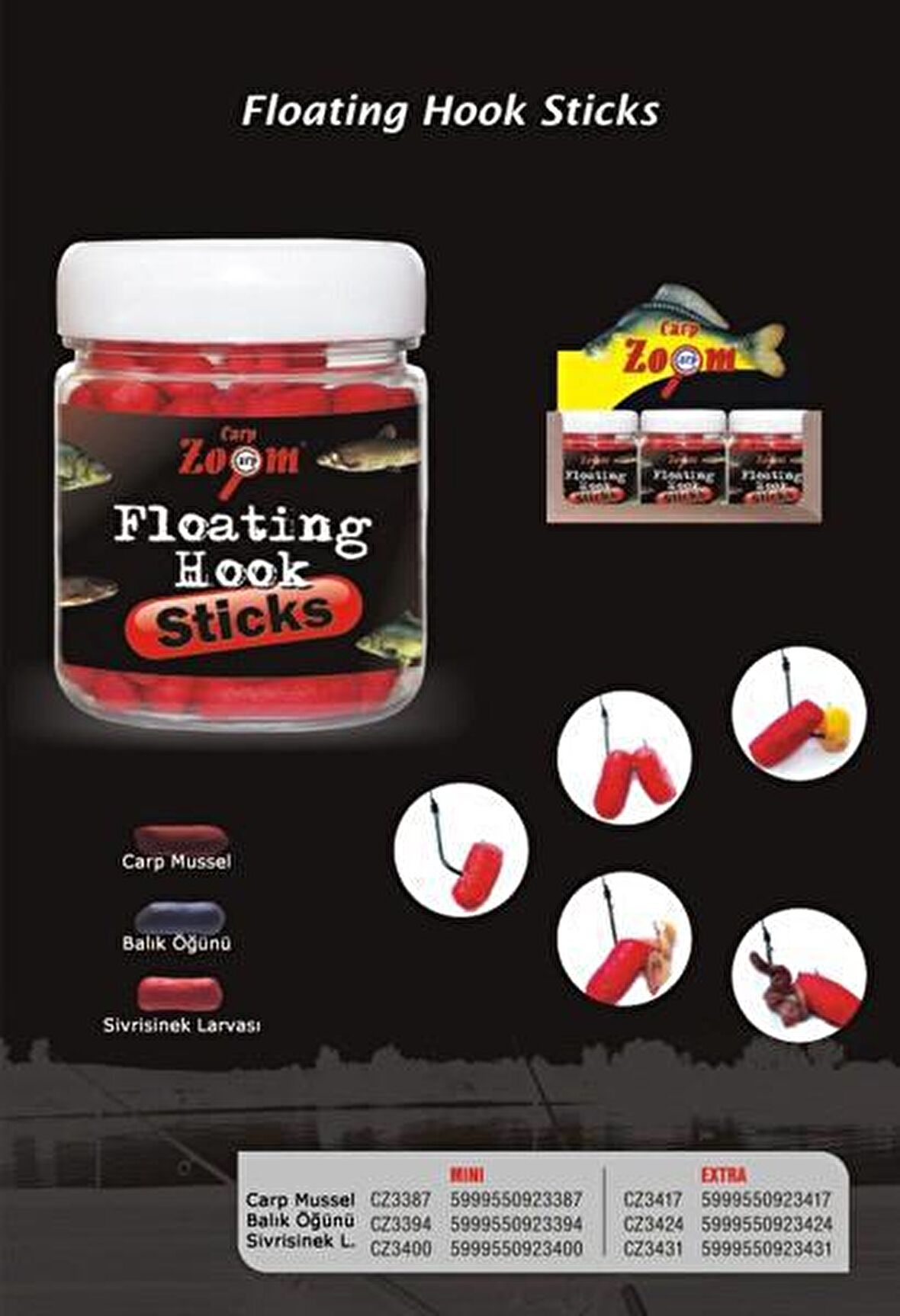 CZ 3417 Floating Hook Sticks Extra, Balık Öğünü
