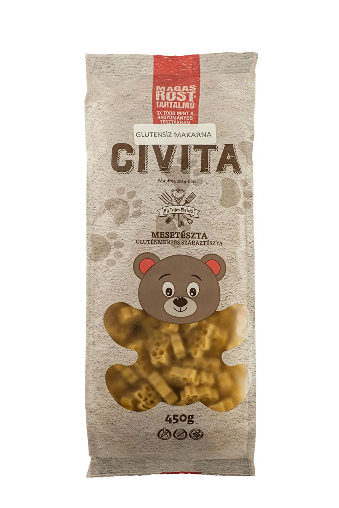 Civita Teddy Glutensiz Ayıcıklı Makarna 450 Gr