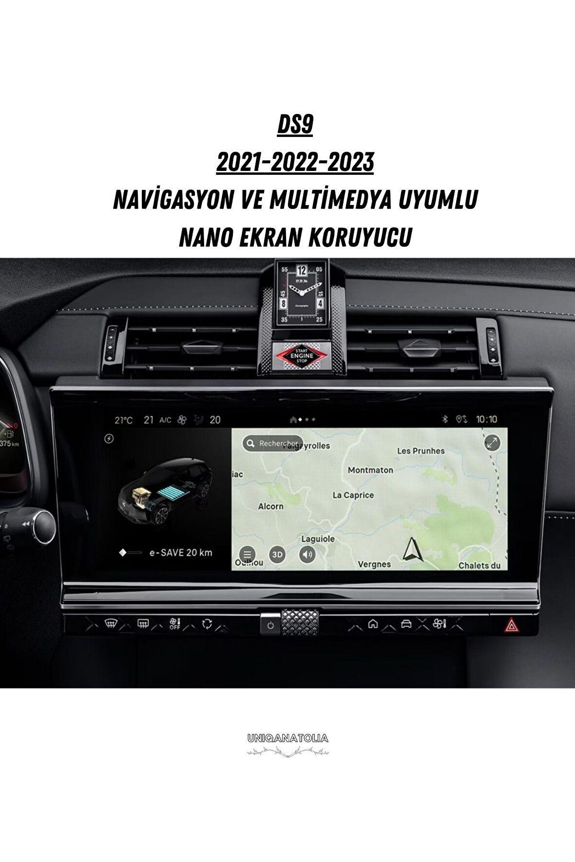 DS9  2021 2022 2023 Navigasyon ve Multimedya Uyumlu Nano Ekran Koruyucu