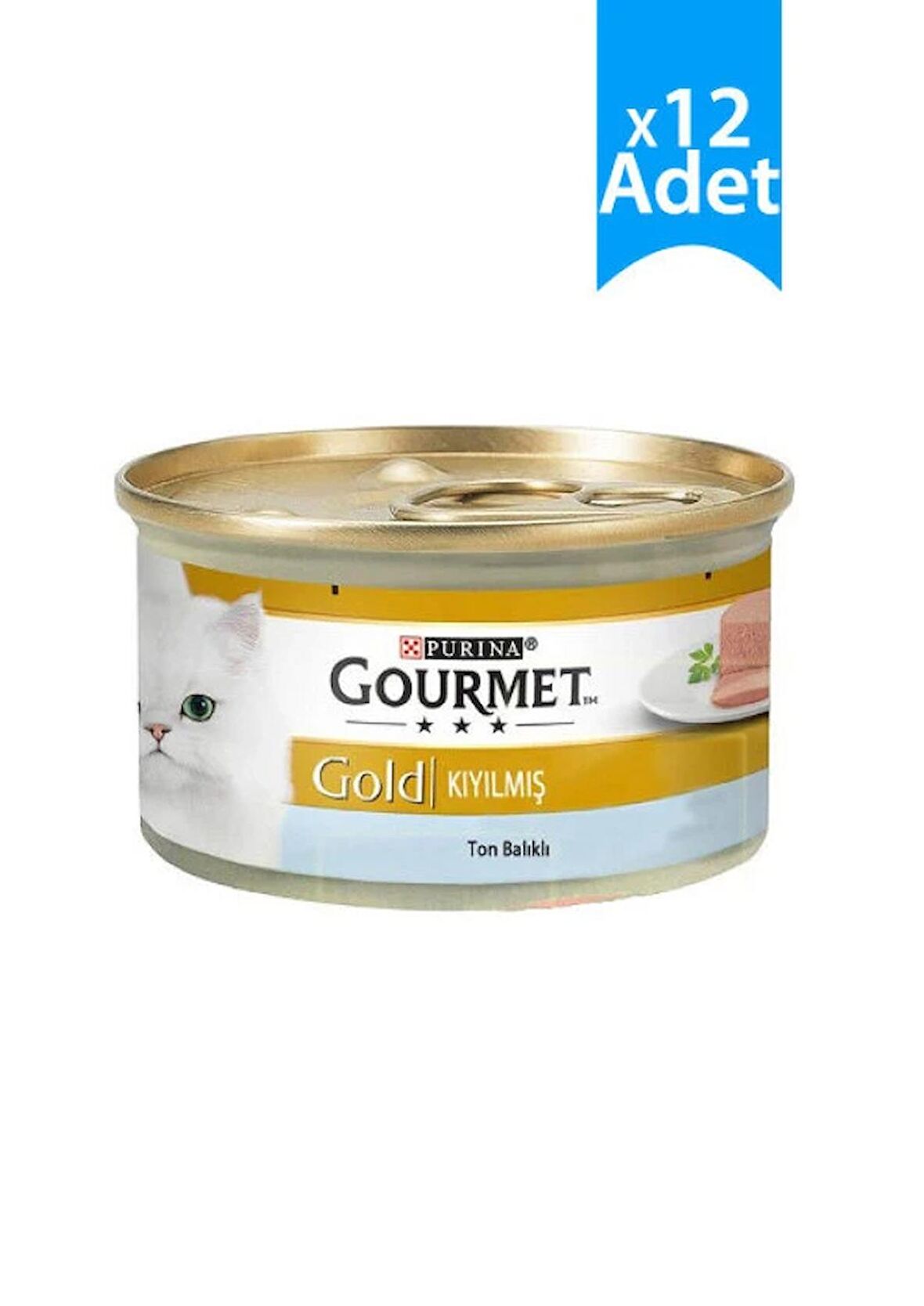 ProPlan Gourmet Gold Kiyilmis Ton Balikli Kedi Konservesi 85 Gr 12 Adet