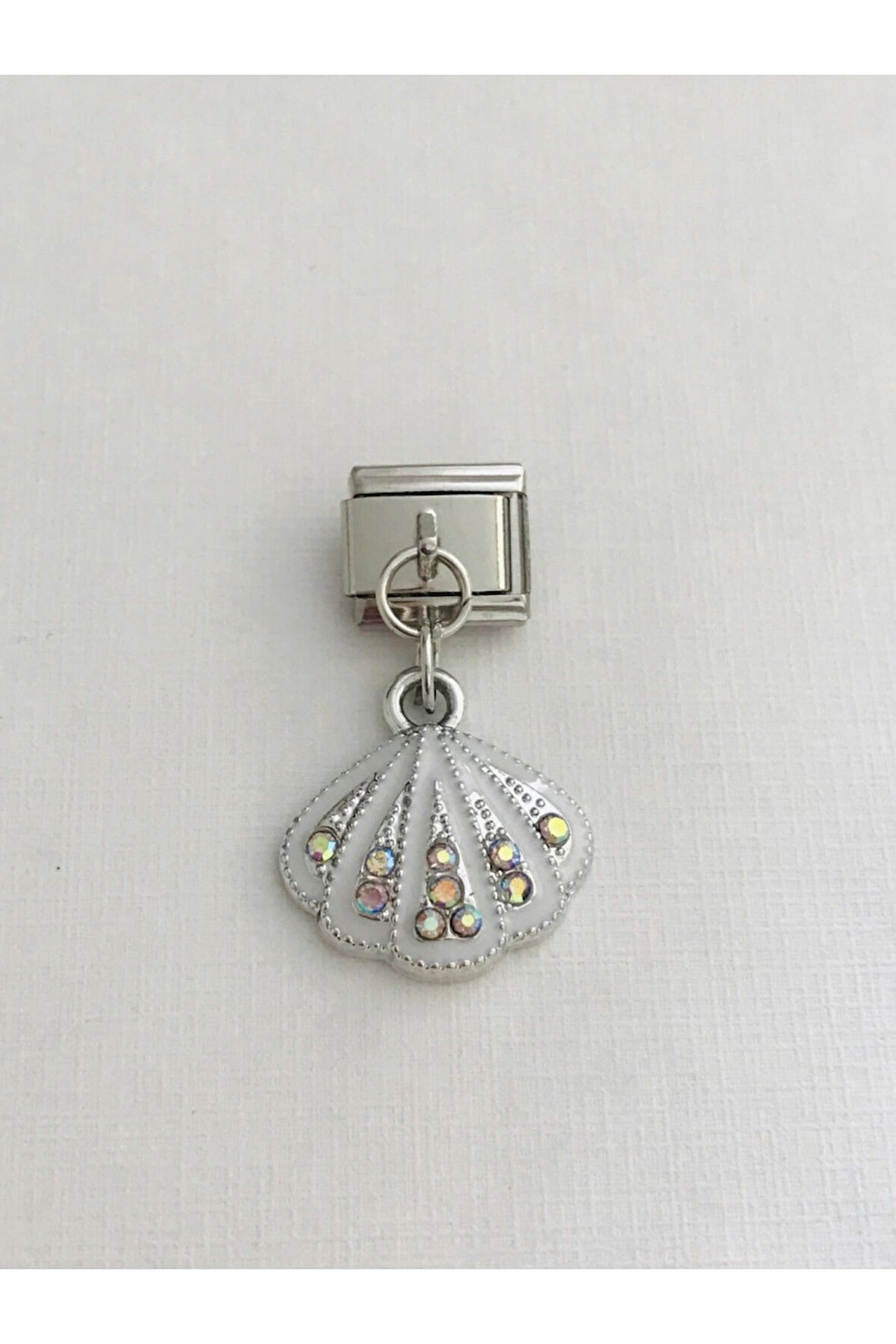 Deniz Kabuğu Figürlü 9 Mm Paslanmaz Çelik Italyan Bileklik Charmı