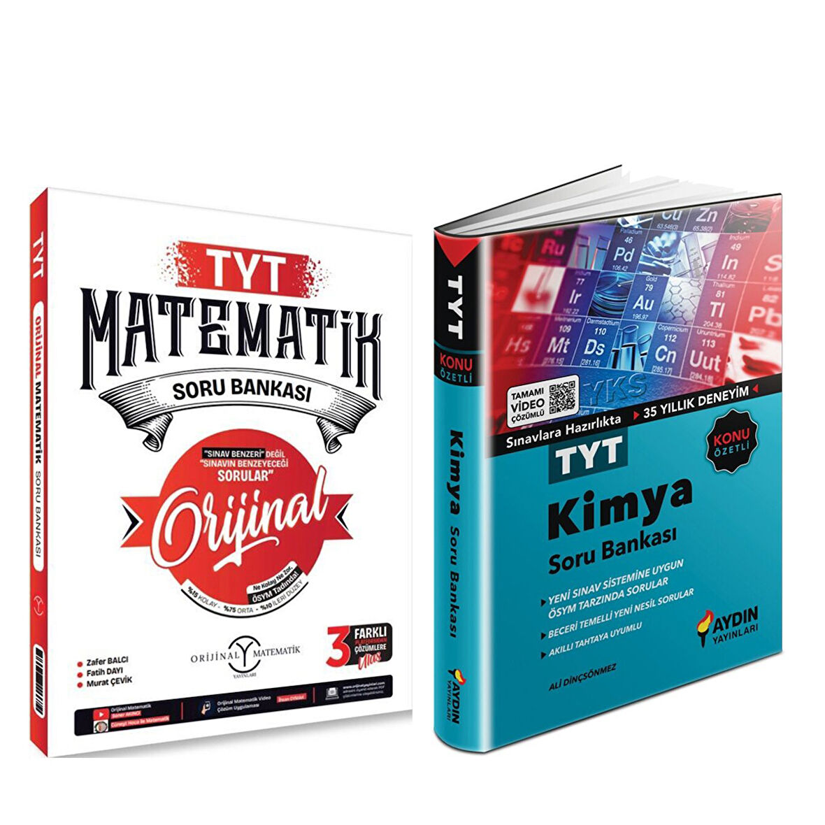 Orijinal Yayınları TYT Orijinal Matematik ve Aydın Kimya Soru Bankası Seti 2 Kitap