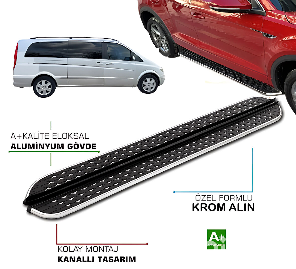 MERCEDES VIONA UZUN ŞASE ARACA ÖZEL YAN BASAMAK DMDK 2004 2005 2006 2007 2008 2009 2010 2011 2012 2013 2014