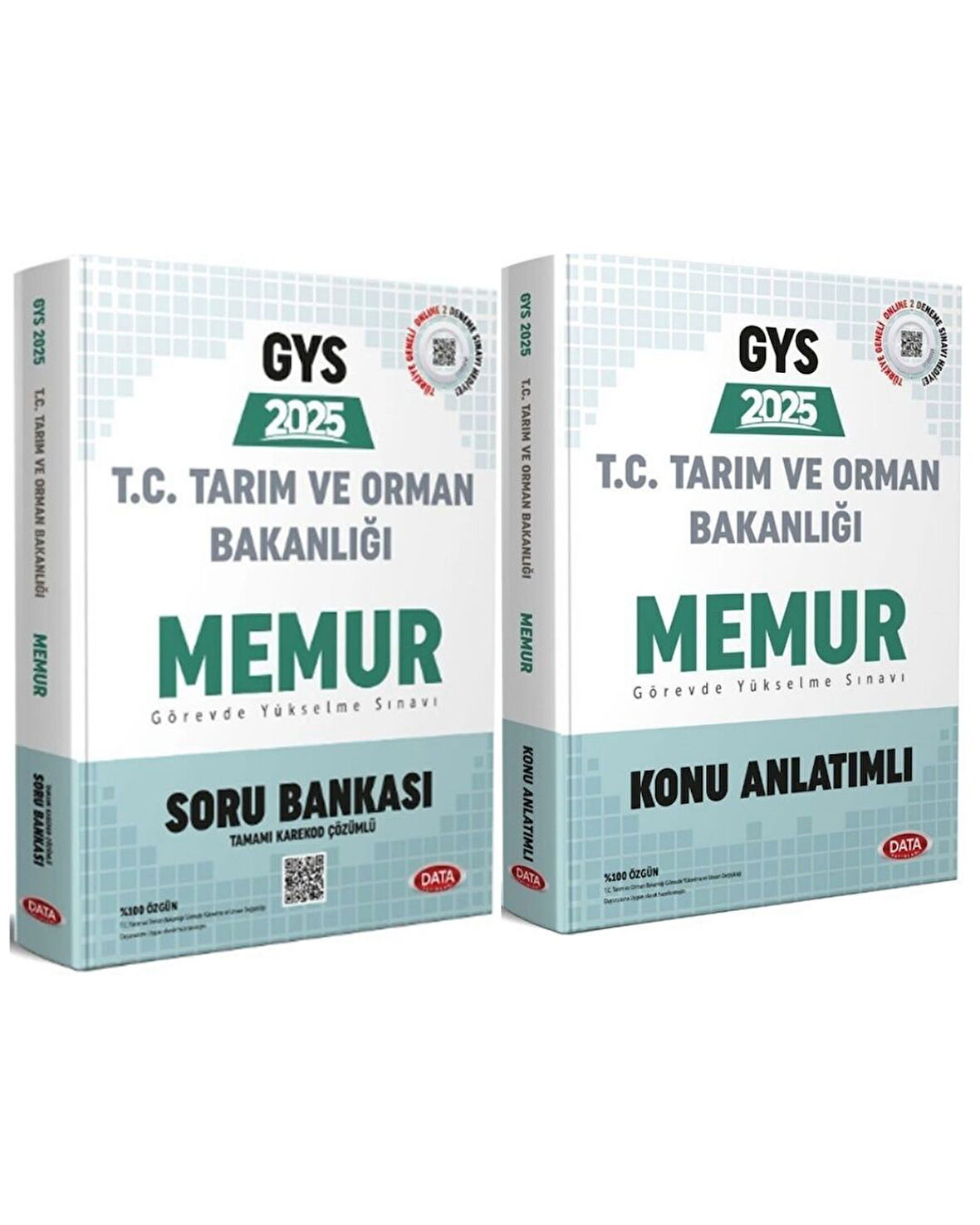 Data 2025 GYS Tarım ve Orman Bakanlığı Memur Konu ve Soru 2 Kitap Set Data Yayınları