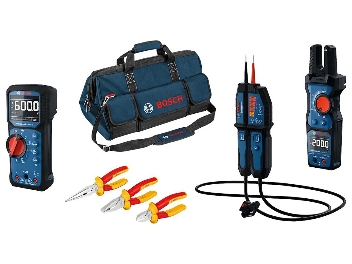 5’li Profesyonel Elektrikçi Test Aletleri Seti