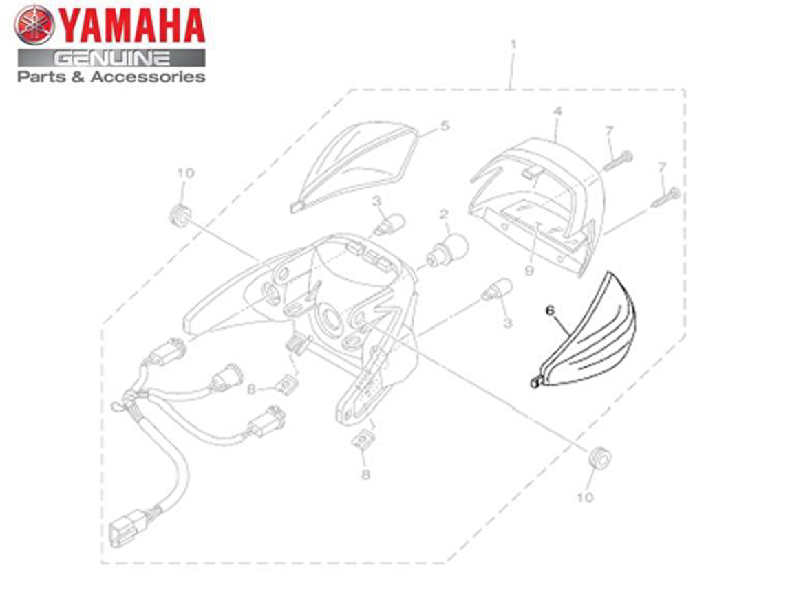 -Yamaha Nouvo Sinyal Camı Arka Sağ