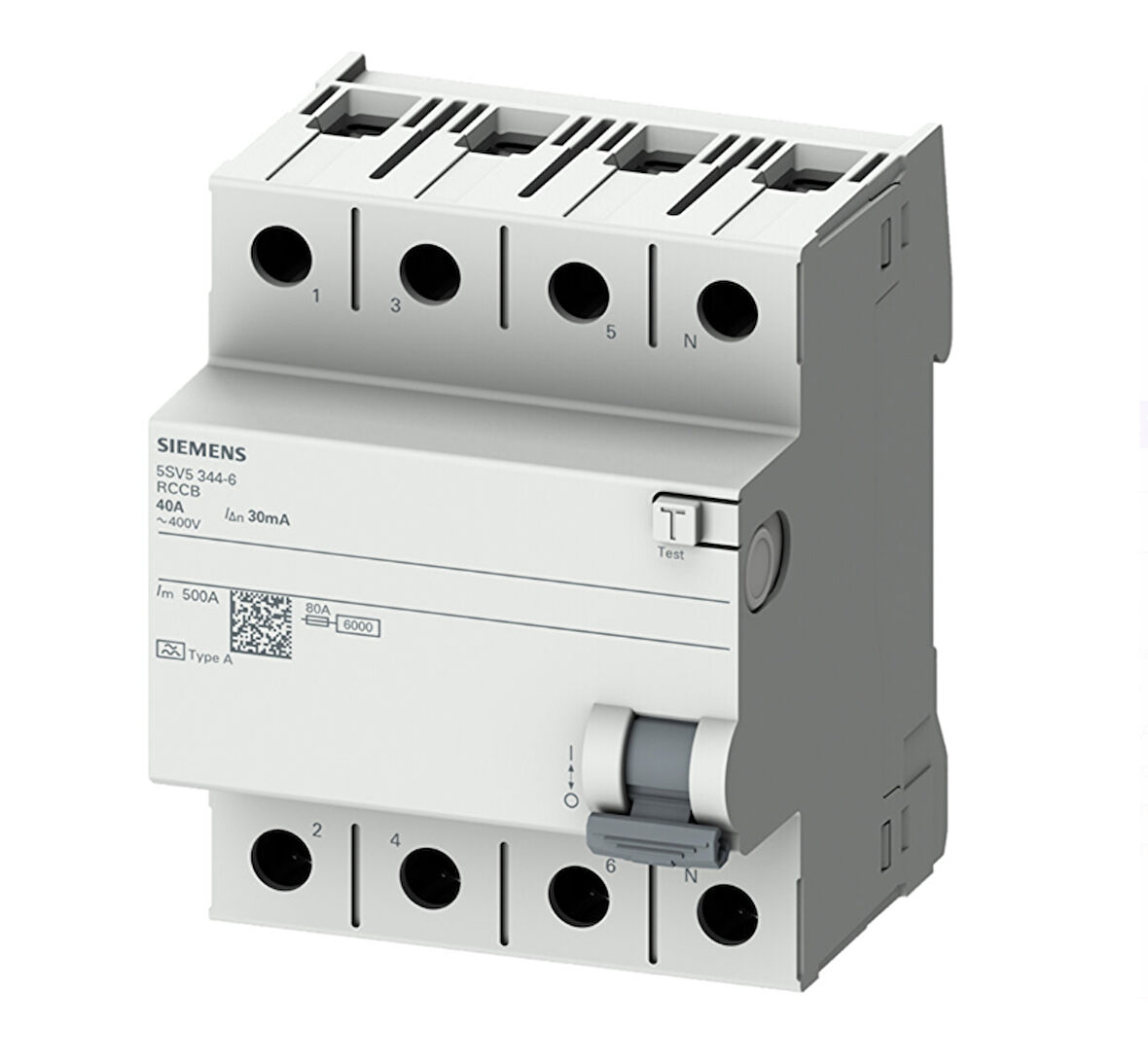 Siemens A Tipi 4X63A 300Ma Trifaze, 3 Faz + Nötr Kaçak Akım Koruma Rölesi