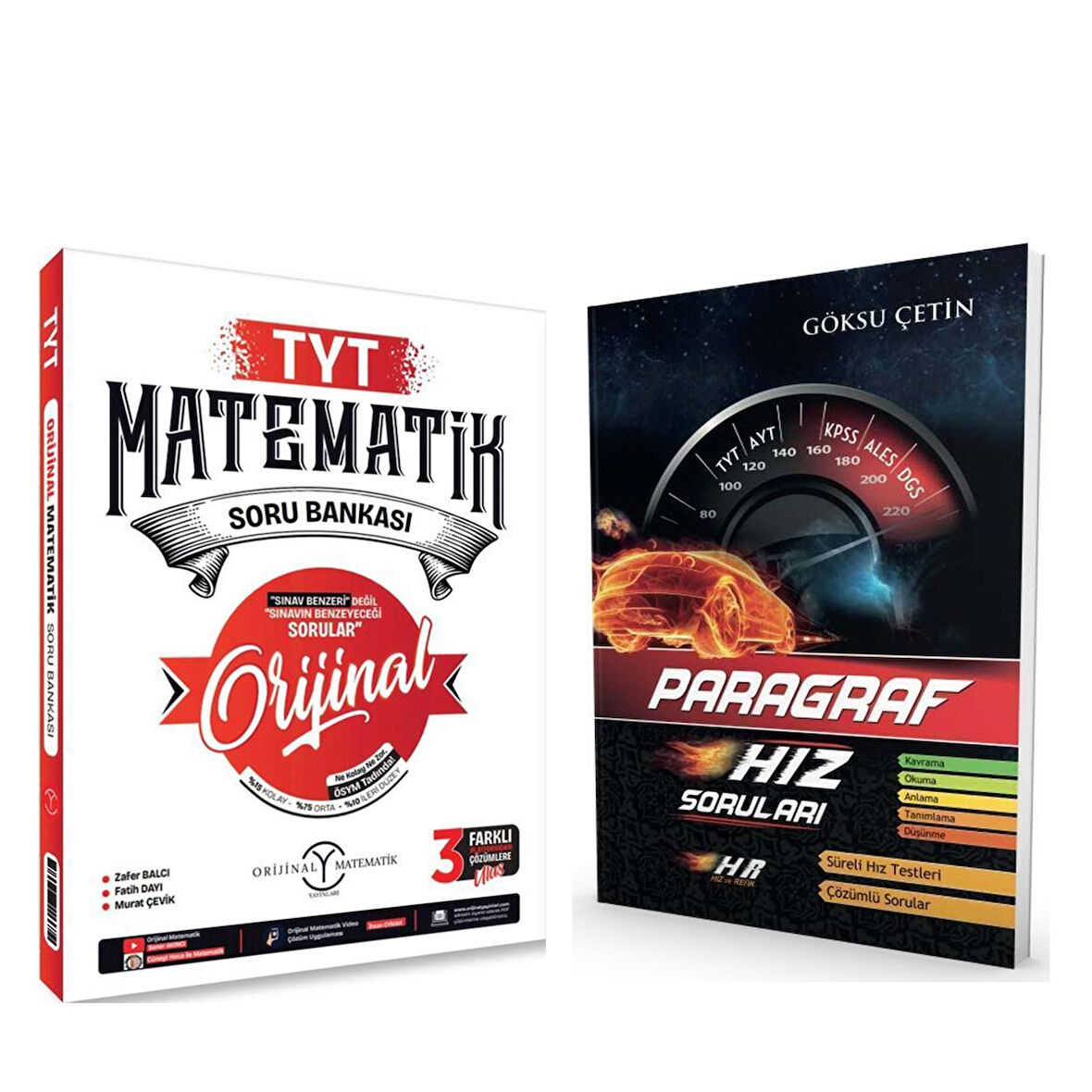 Orijinal Yayınları TYT Orijinal Matematik ve Hız Renk Paragraf Soru Bankası Seti 2 Kitap