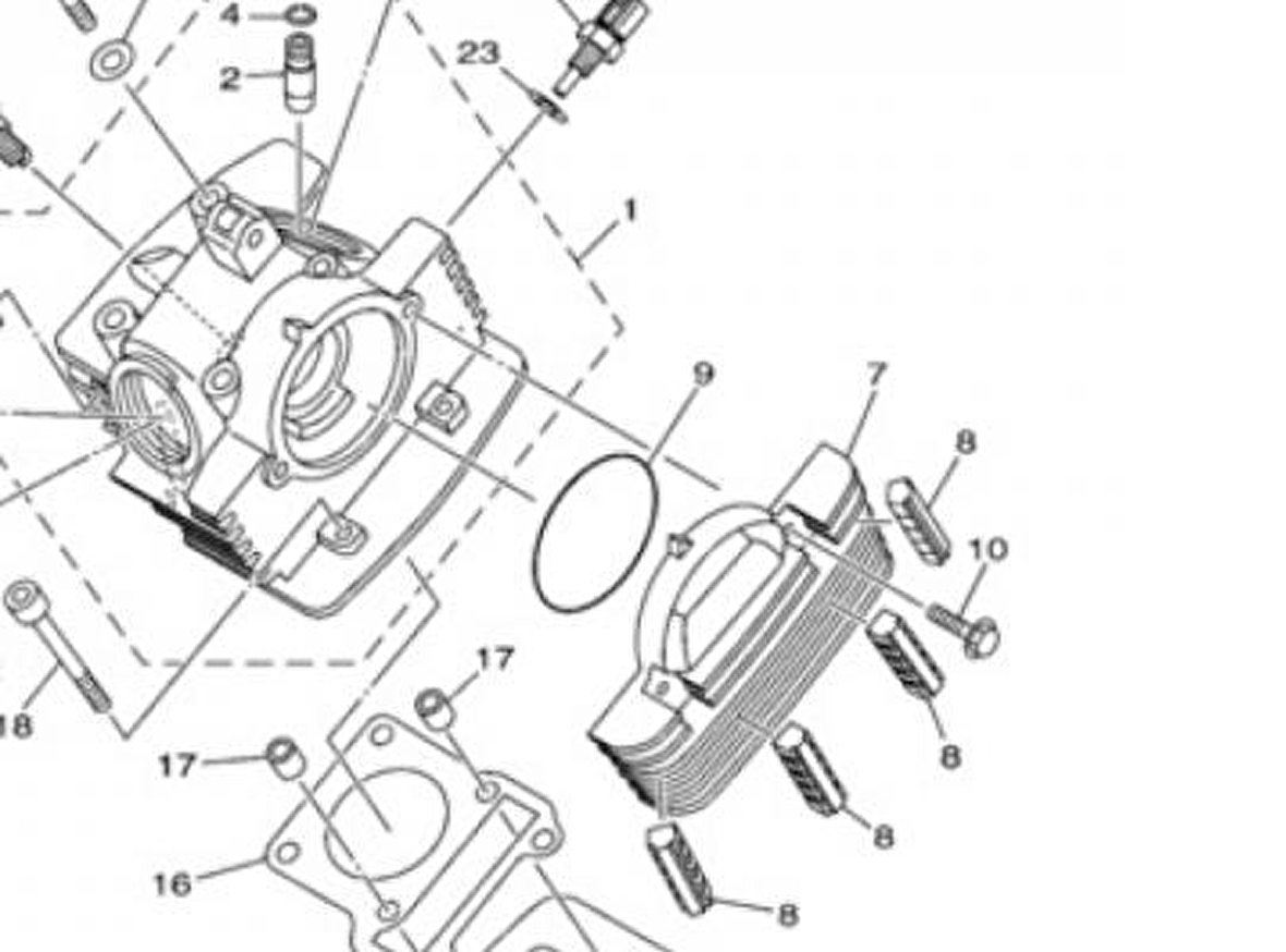 -Yamaha Ybr 125 Silindir Üst Conta