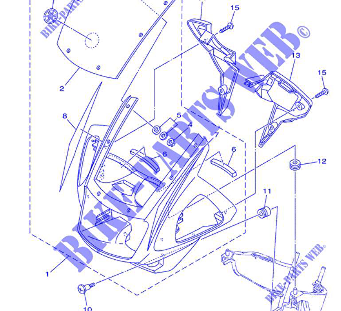 -Yamaha Ybr 125 Sol Sip. Çıkartması Vrc7