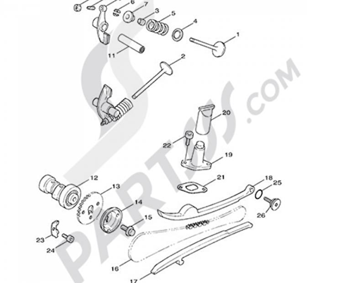 -Yamaha Xc 125 Egzost Subap