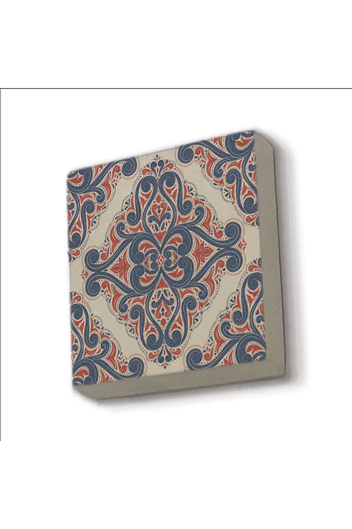 İtalyan Çini Deseni Baskılı Taş Magnet 5X5