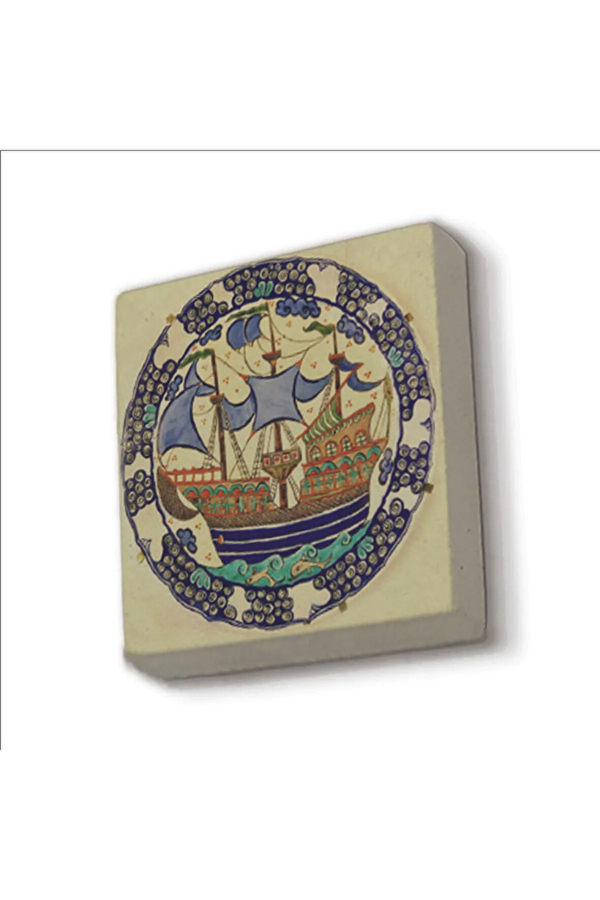 Gemi Baskılı Taş Magnet 5X5