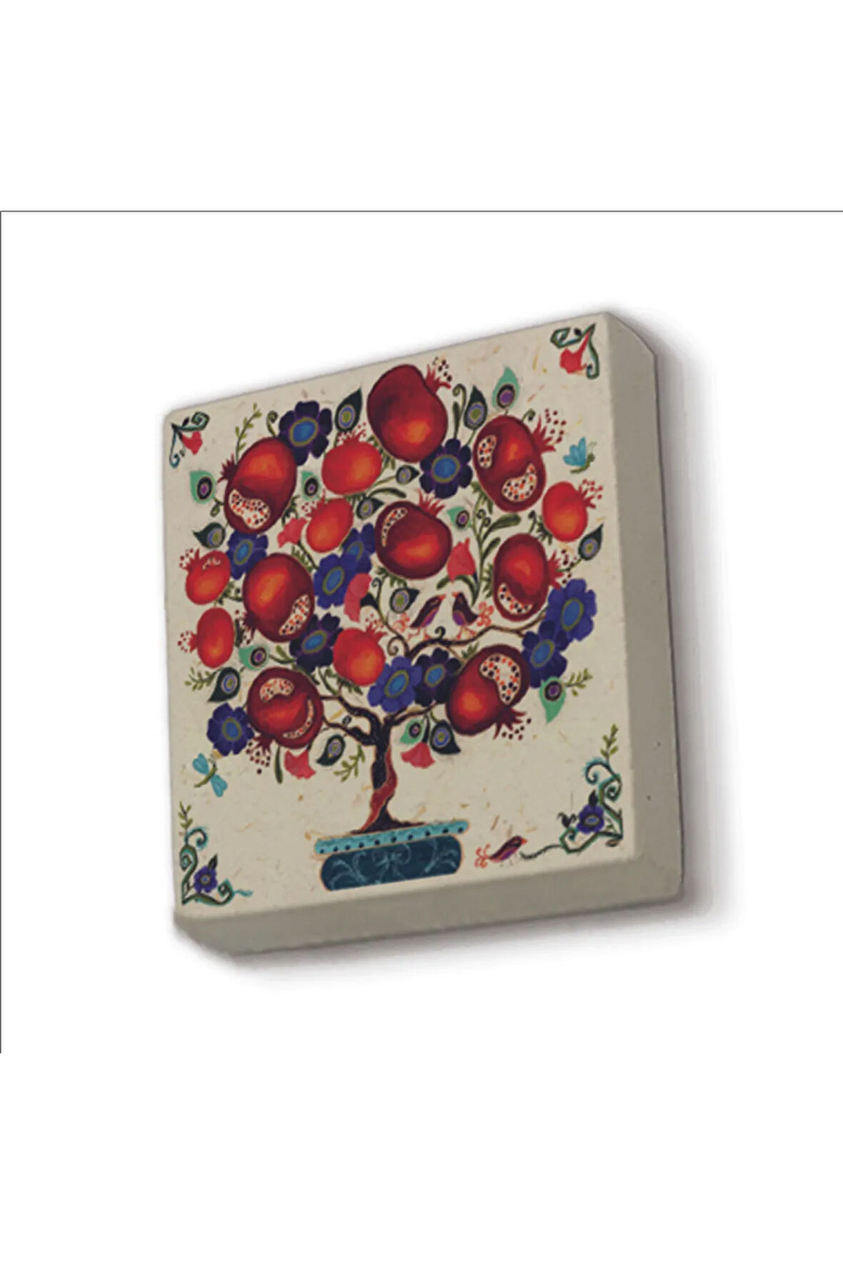 Nar Ağacı Baskılı Taş Magnet 5X5