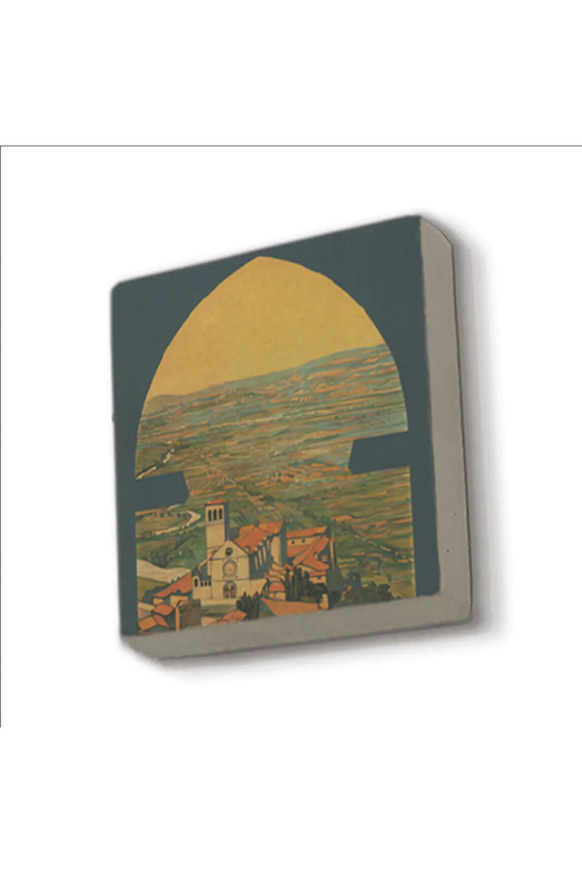 İtalya Görseli Baskılı Taş Magnet 5X5
