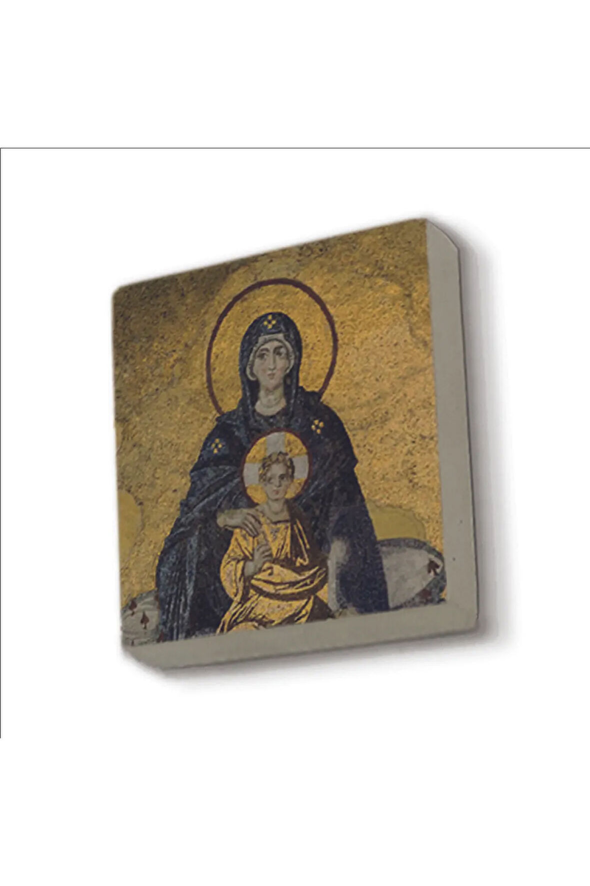Ayasofya- Hz. Meryem ve İsa Mozaiği Baskılı Taş Magnet 5X5