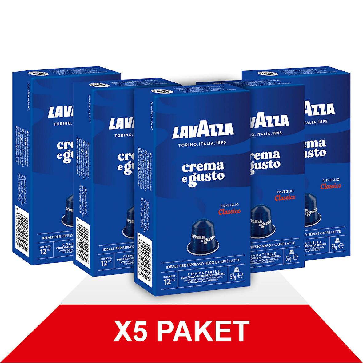 Crema e Gusto 56gr Nespresso® Uyumlu Alüminyum Kapsül x5