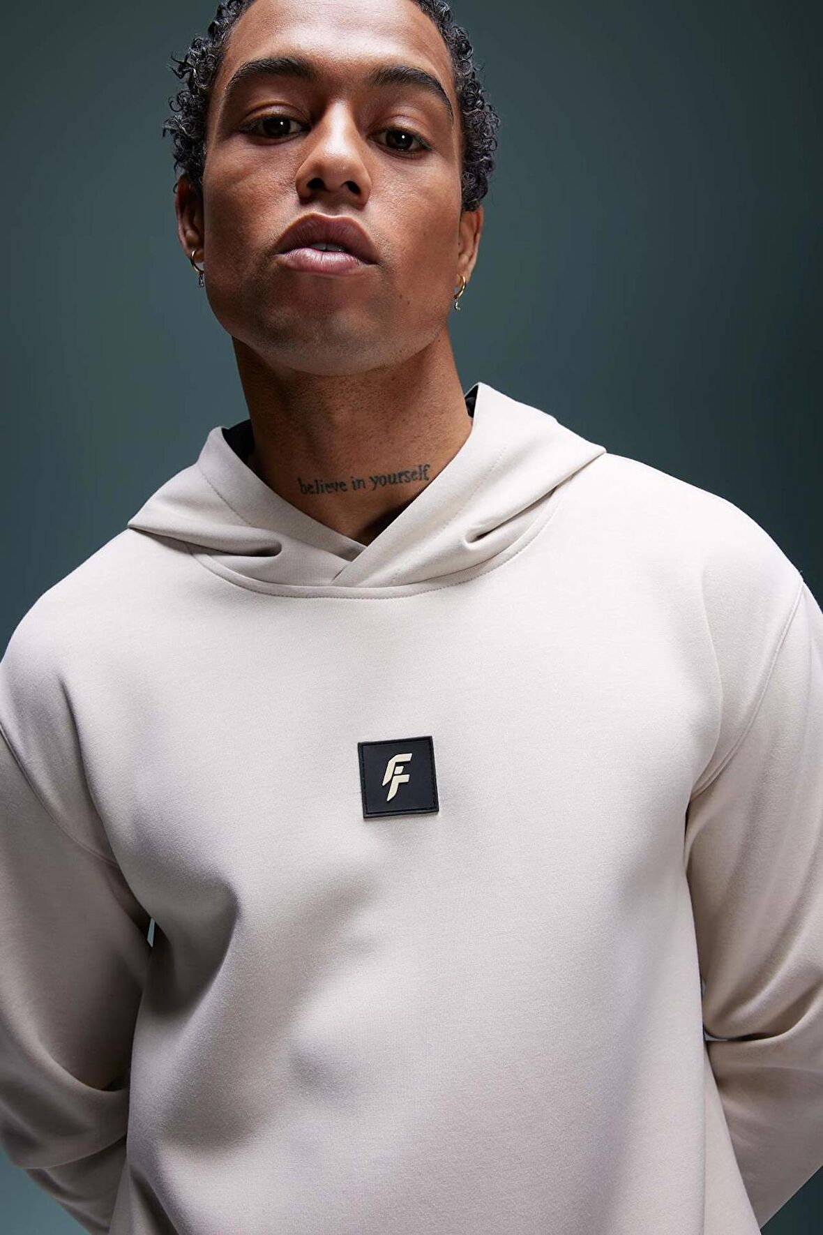 DeFactoFit Standart Fit Kapüşonlu Skuba Dalgıç Kumaş Sporcu Sweatshirt B4758AX24SPBG700
