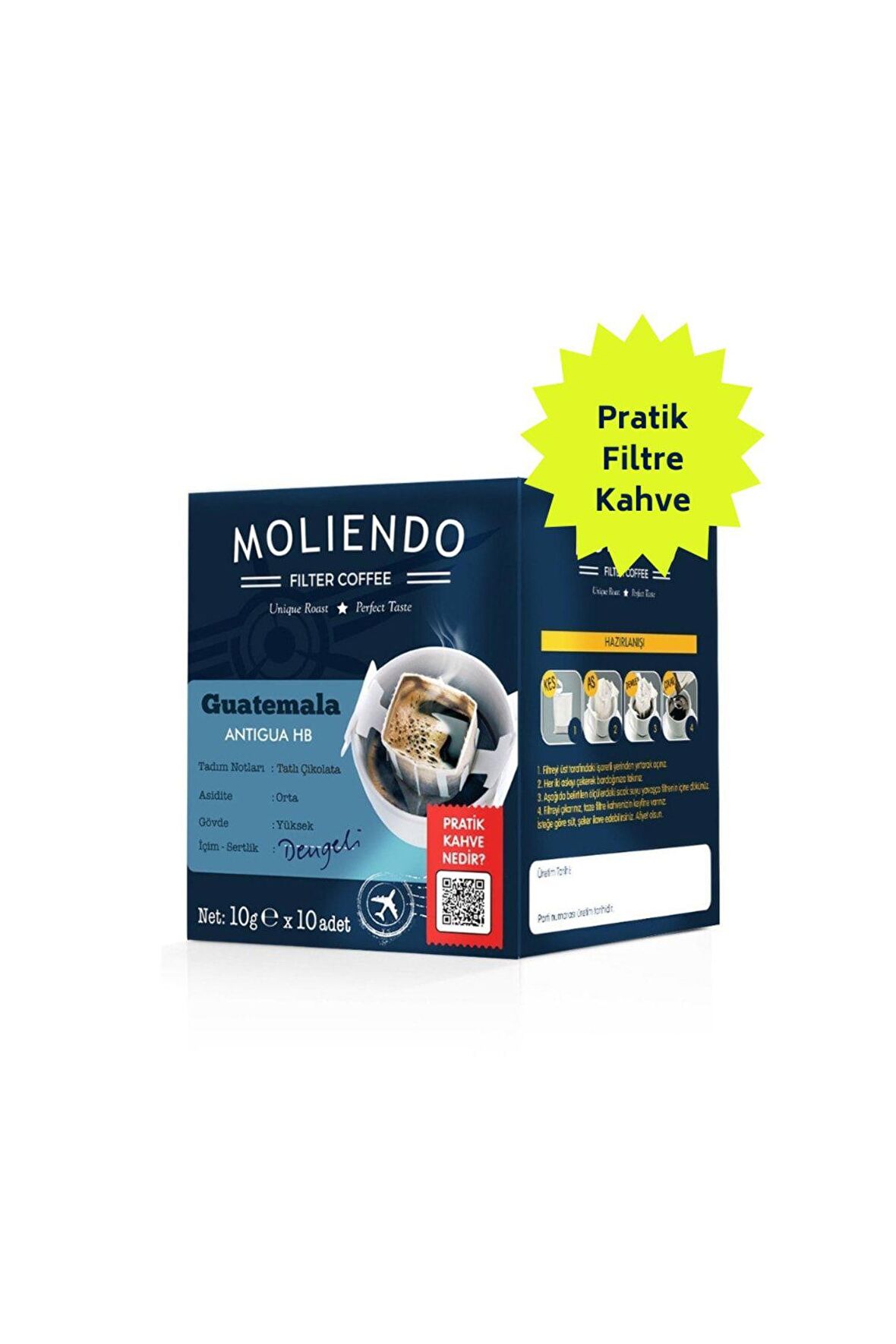 Moliendo Guatemala Antigua Pratik Filtre Kahve 10x10 G.