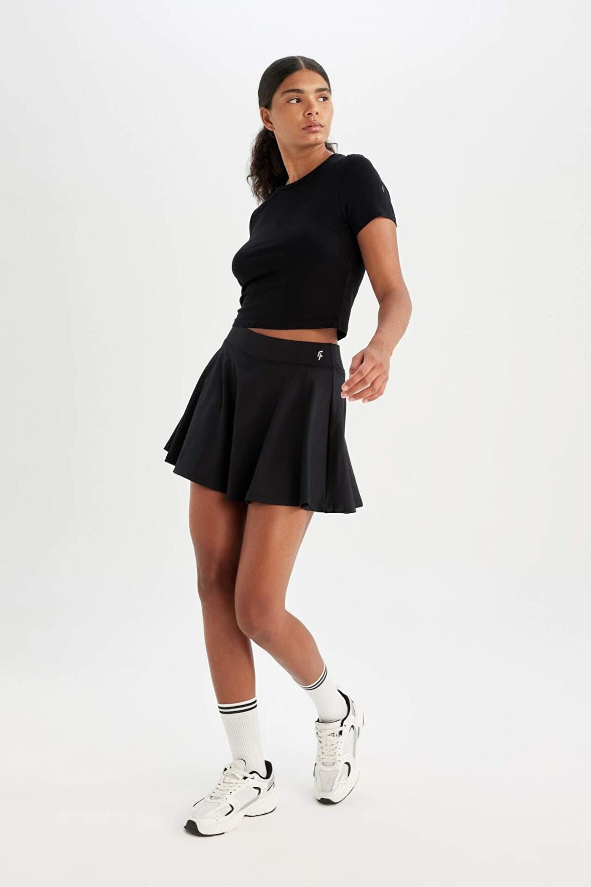 DeFactoFit Sporcu İçi Taytlı Mini Tenis Eteği A2514AX24SPBK81