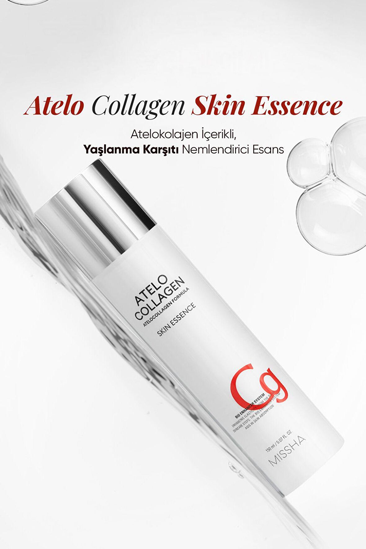 Atelokolajen İçerikli, Yaşlanma Karşıtı Nemlendirici Esans MISSHA Atelo Collagen Skin Essence 150ml