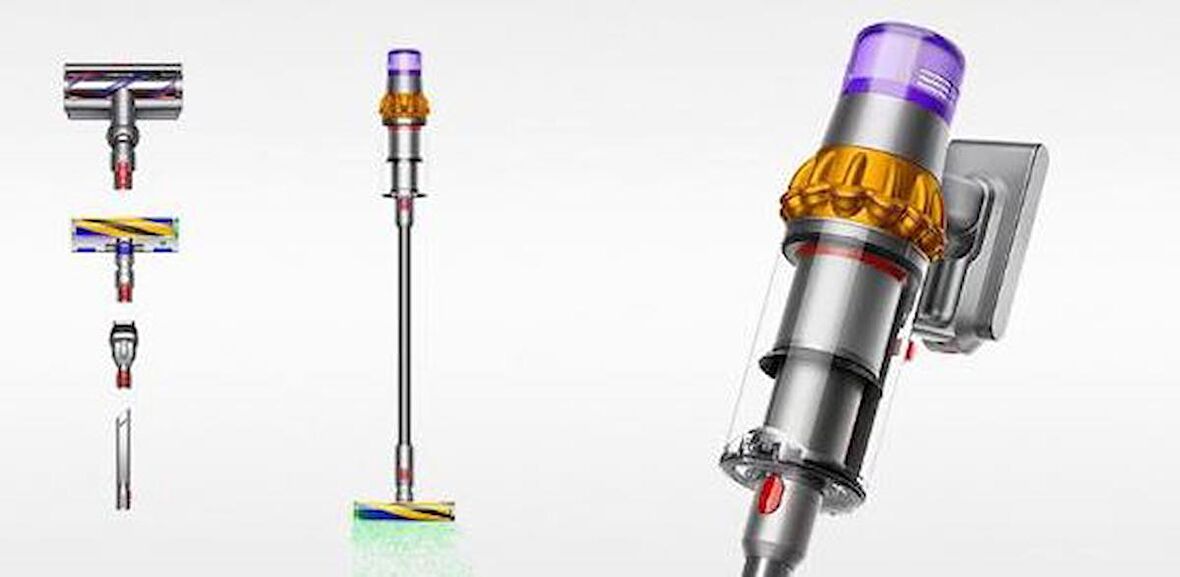 Dyson V15 Detect Kablosuz Şarjlı Dikey Süpürge Sarı Nikel