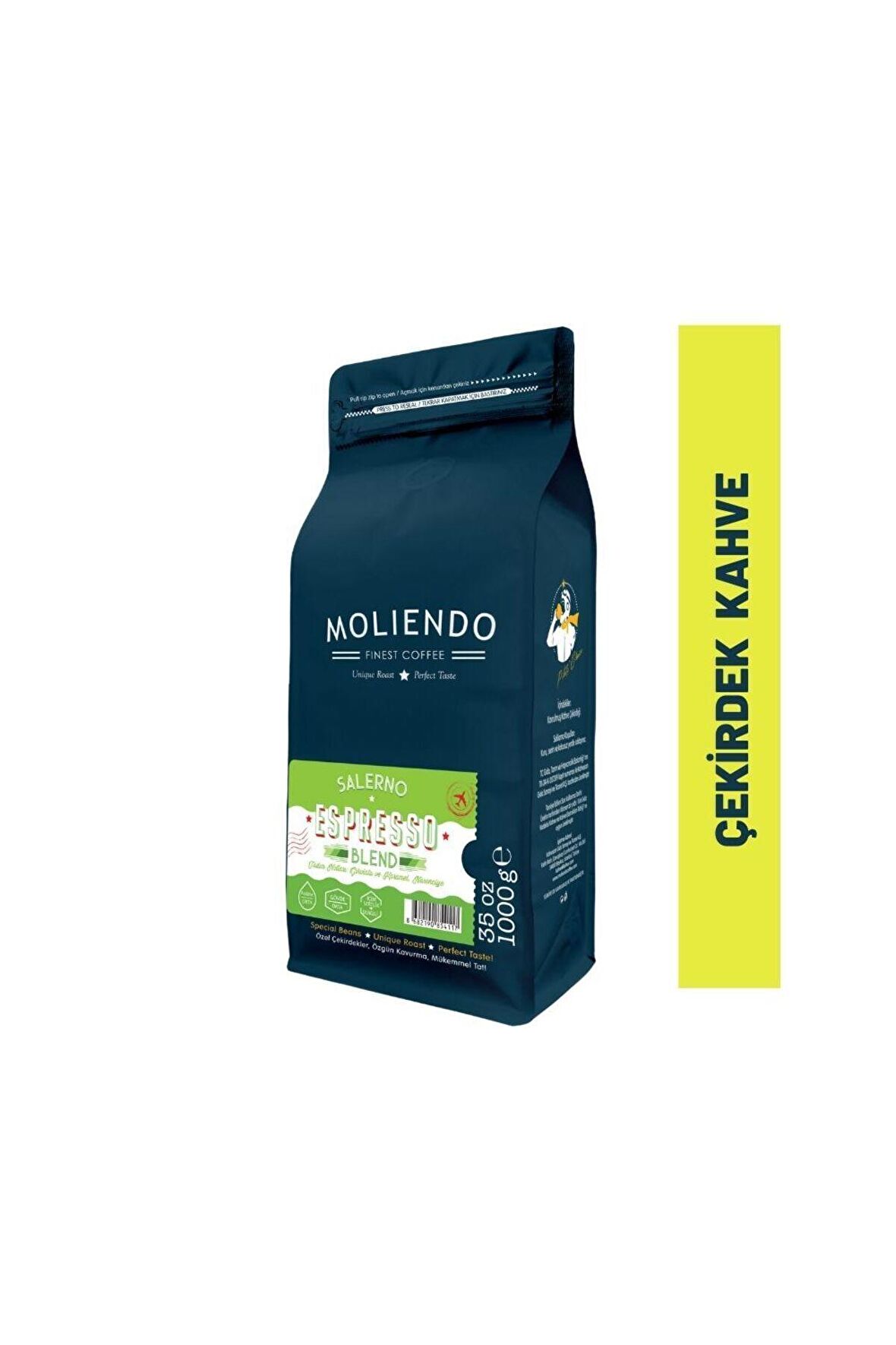 Moliendo Salerno Espresso Blend ( Çekirdek Kahve ) 1000 G.