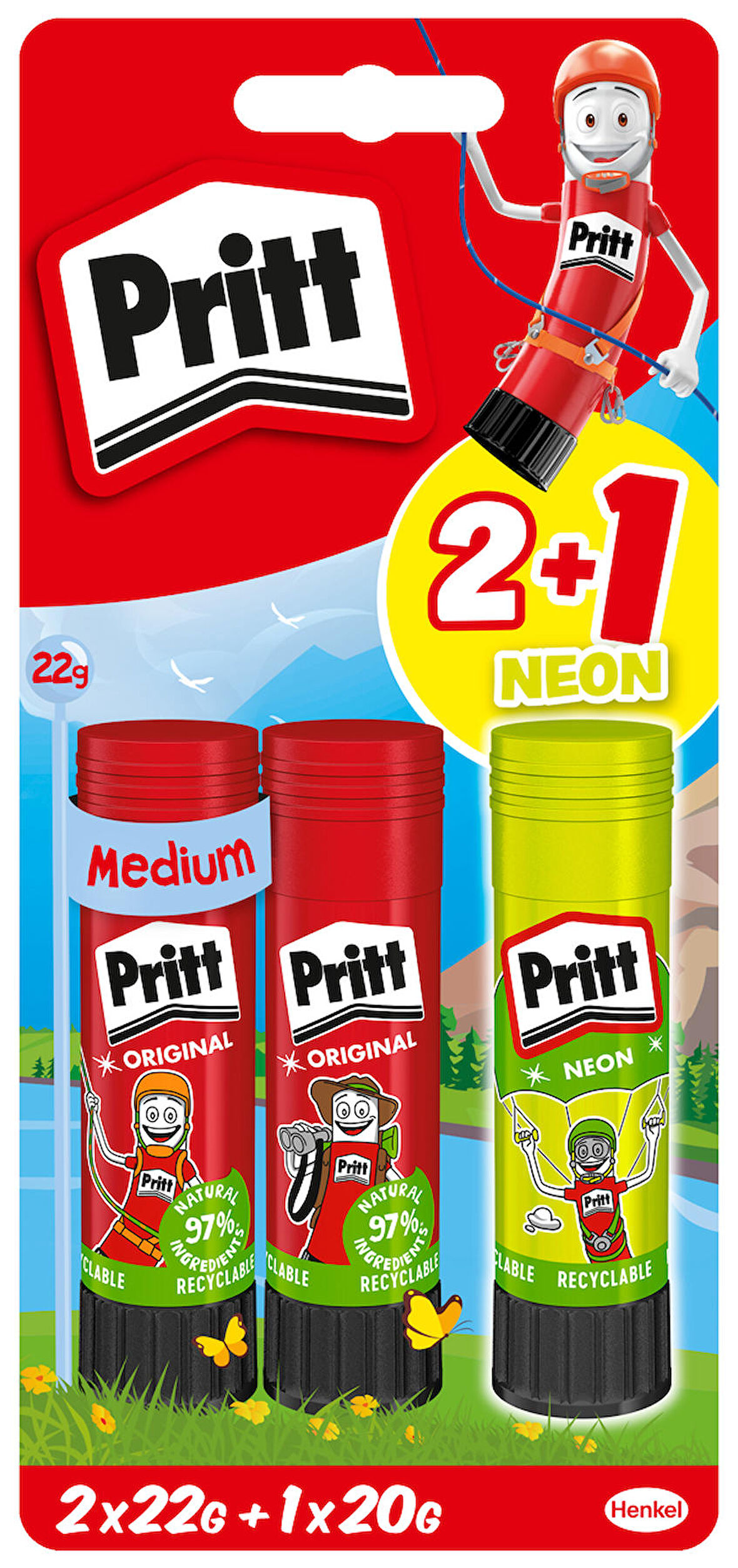 PRITT 2X22 GR +20 GR STICK YAPISTIRICI