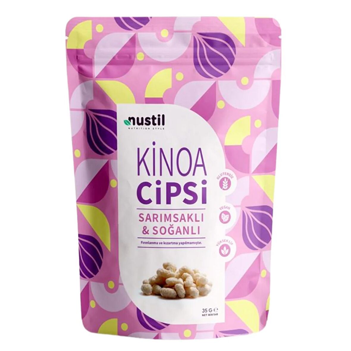 NUSTİL Sarımsaklı & Soğanlı Kinoa Cipsi 35g