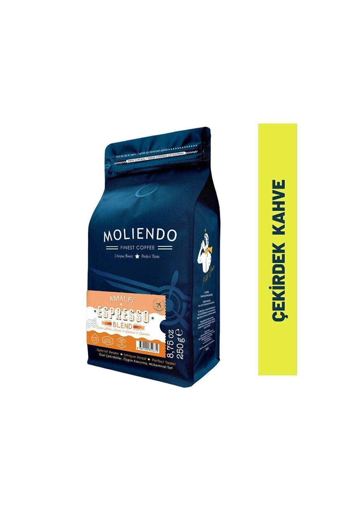 Moliendo Amalfi Espresso Blend Kahve ( Çekirdek Kahve ) 250 G.