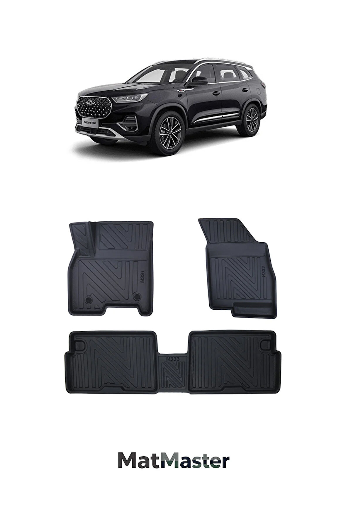 Chery Tiggo 8 Pro 2022 Model 5D Ekstra Havuzlu Paspas