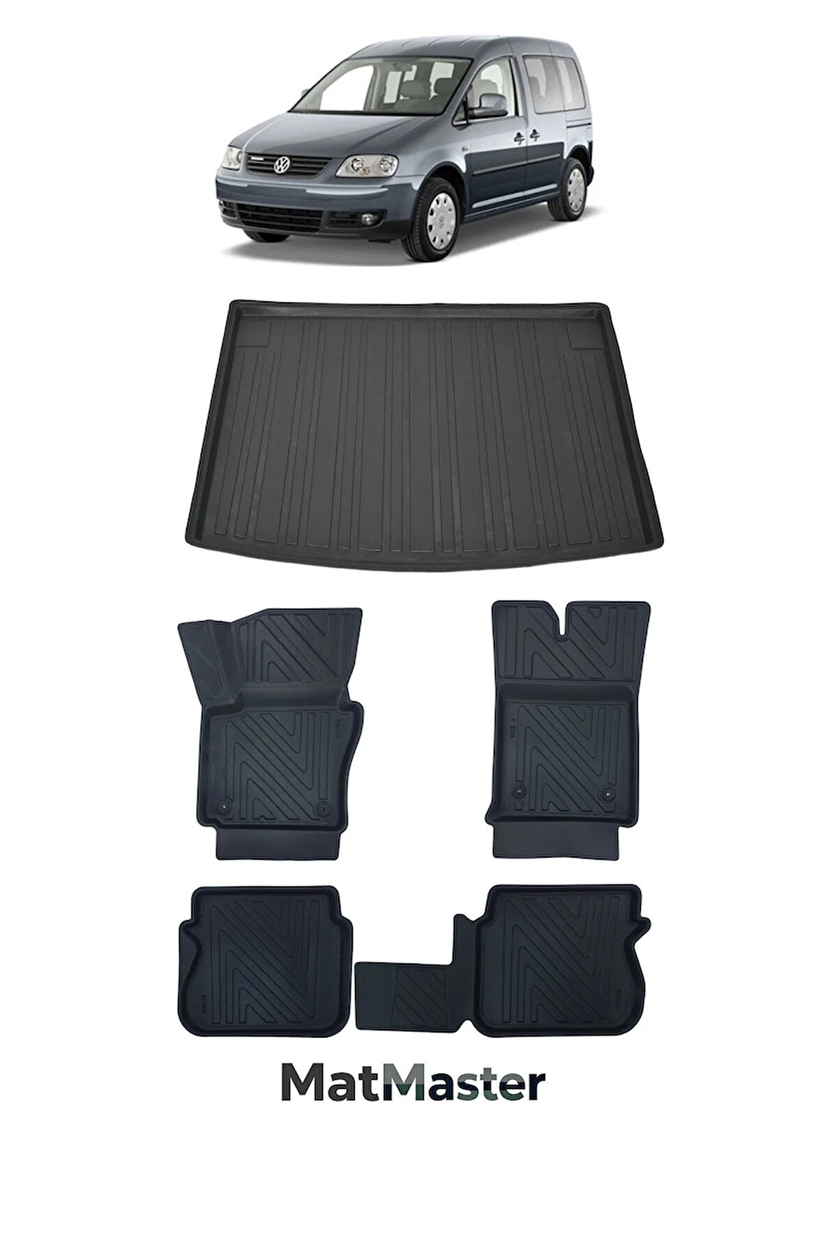 Volkswagen Caddy 2010 Model 5D Premium Ekstra Havuzlu Paspas Ve Bagaj Havuzu Set