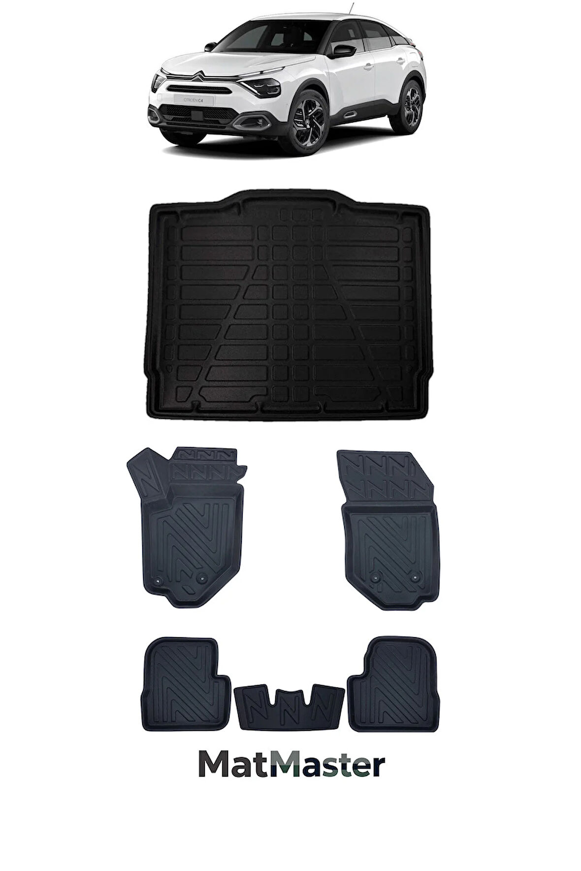 Citroen C4 2024 Model 5D Premium Ekstra Havuzlu Paspas Ve Bagaj Havuzu Set