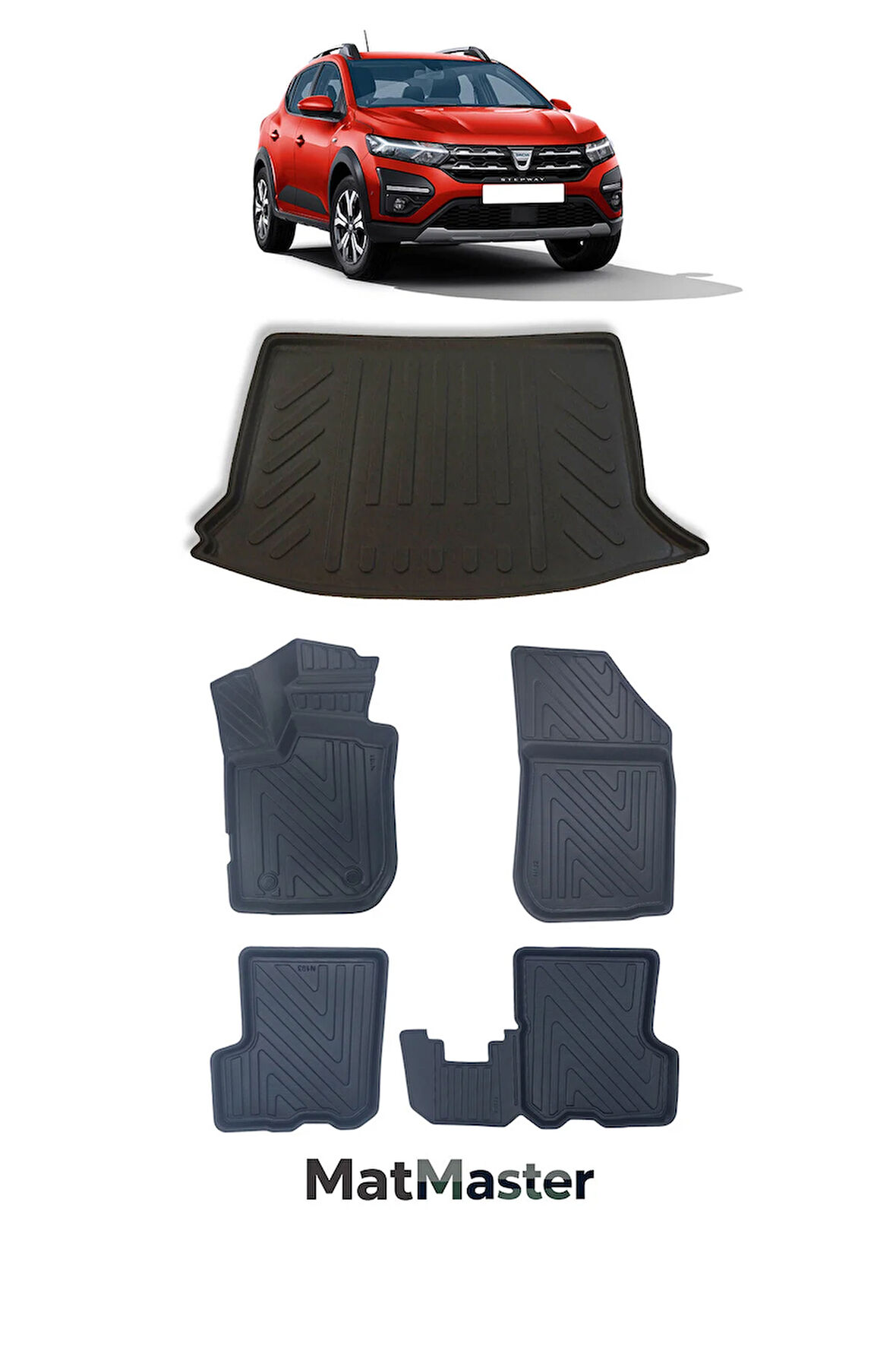 Dacia Sandero 2015 Model 5D Premium Ekstra Havuzlu Paspas Ve Bagaj Havuzu Set