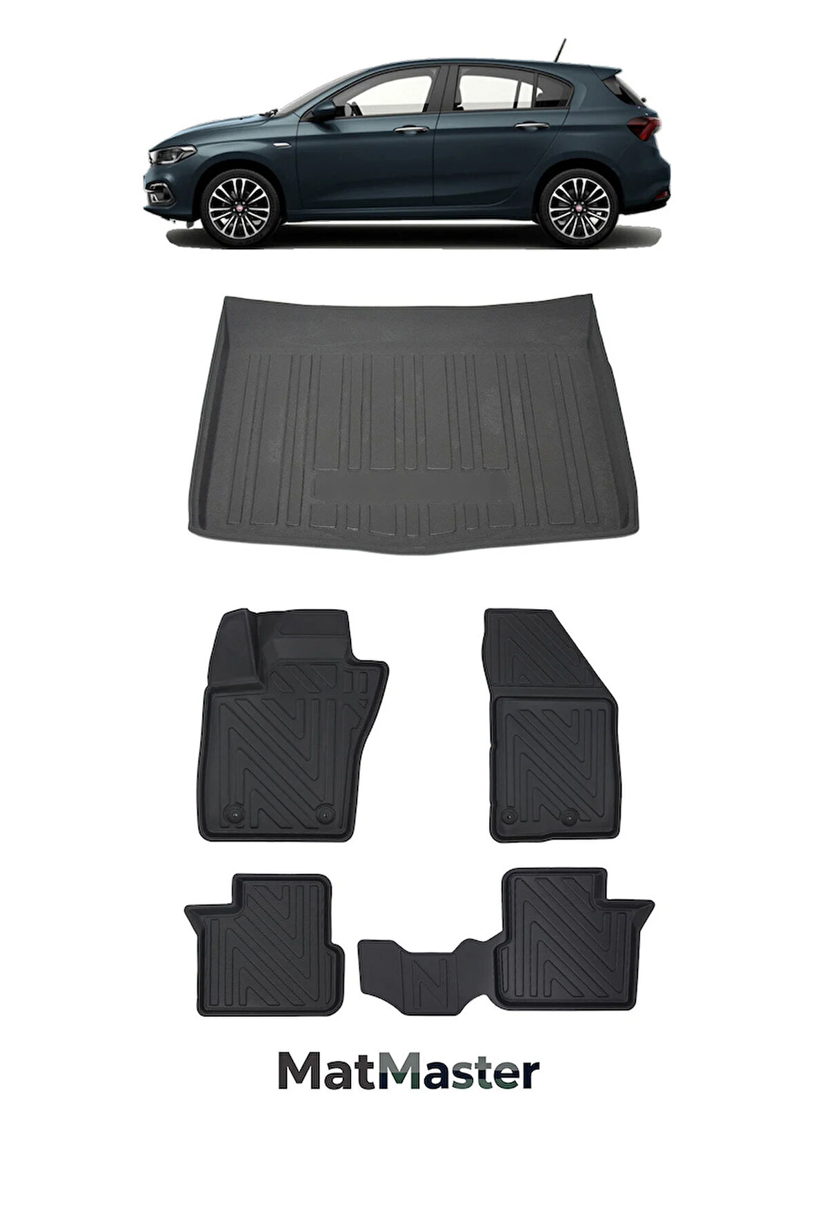 Fiat Egea HB 2018 Model 5D Premium Ekstra Havuzlu Paspas Ve Bagaj Havuzu Set