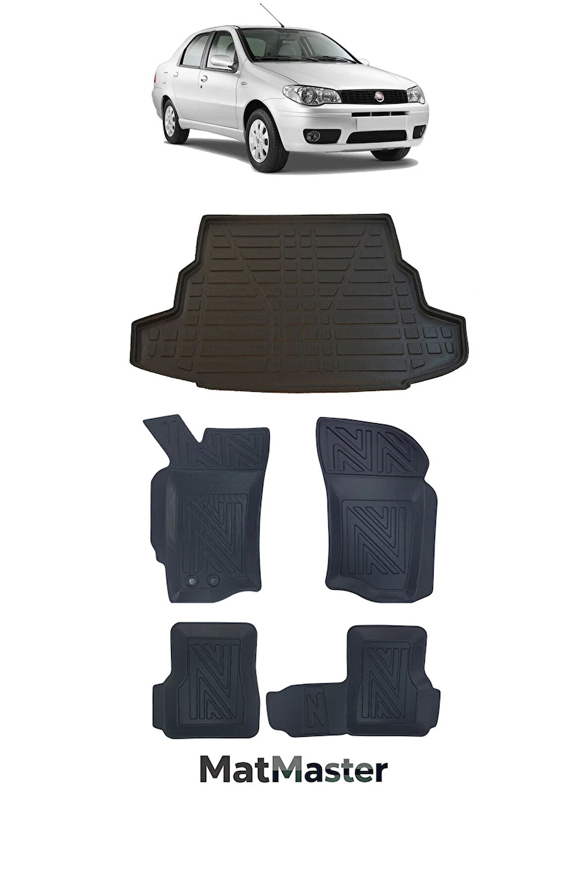 Fiat Albea 2010 Model 5D Premium Ekstra Havuzlu Paspas Ve Bagaj Havuzu Set