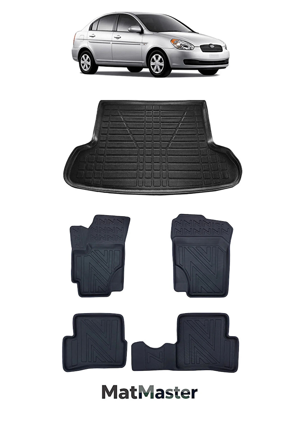 Hyundai Accent Era 2010 Model 5D Premium Ekstra Havuzlu Paspas Ve Bagaj Havuzu Set